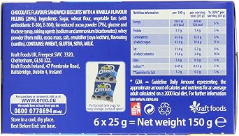 Oreo Mini Vanilla Snack 6 Pack 150gram