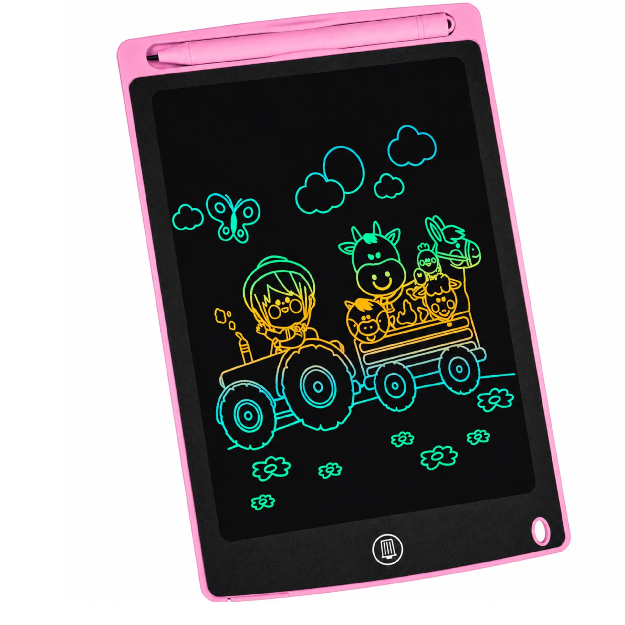 LCD Writing Tablet 12 Inch, Electronic Drawing Pad with One Touch Erase Button, Screen Lock Function, E-Writer Pad with Stylus Pen, for Drawing, Playing, Noting by Kids & Adults-image-9