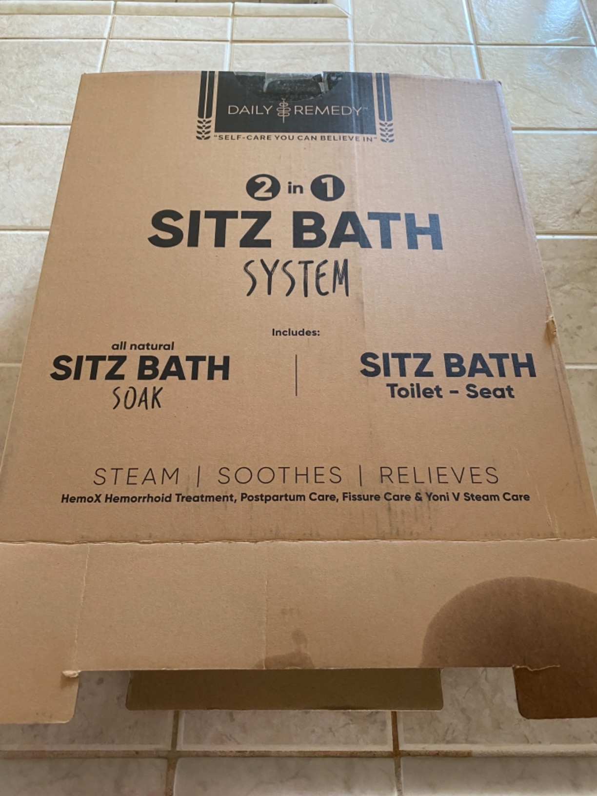 Daily Remedy 3in1 Sitz Soak Kit Includes Sitz Bath