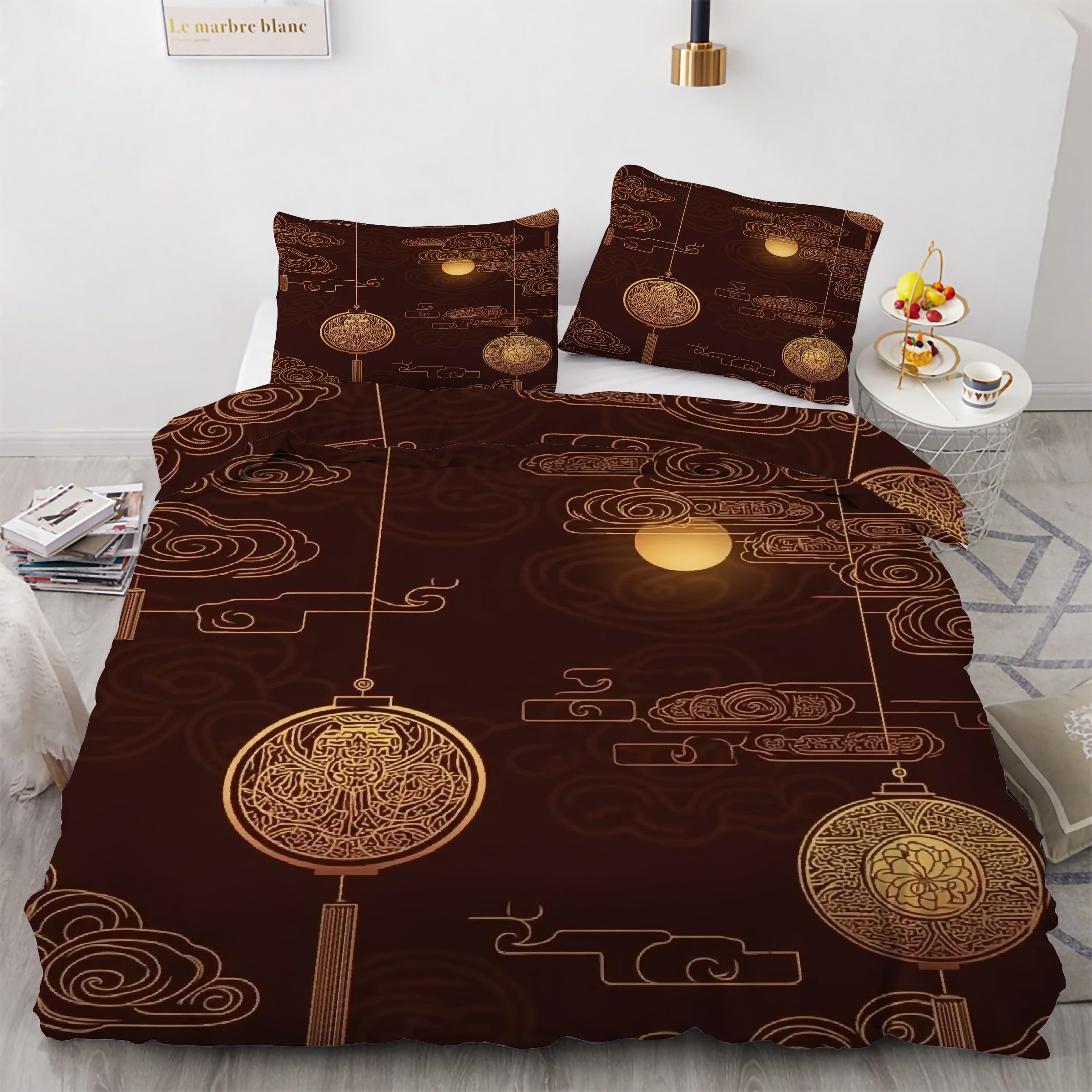 Housse de Couette 200x200 Lanterne : Dites Adieu au Lit Froissé grâce au Zip Intégré