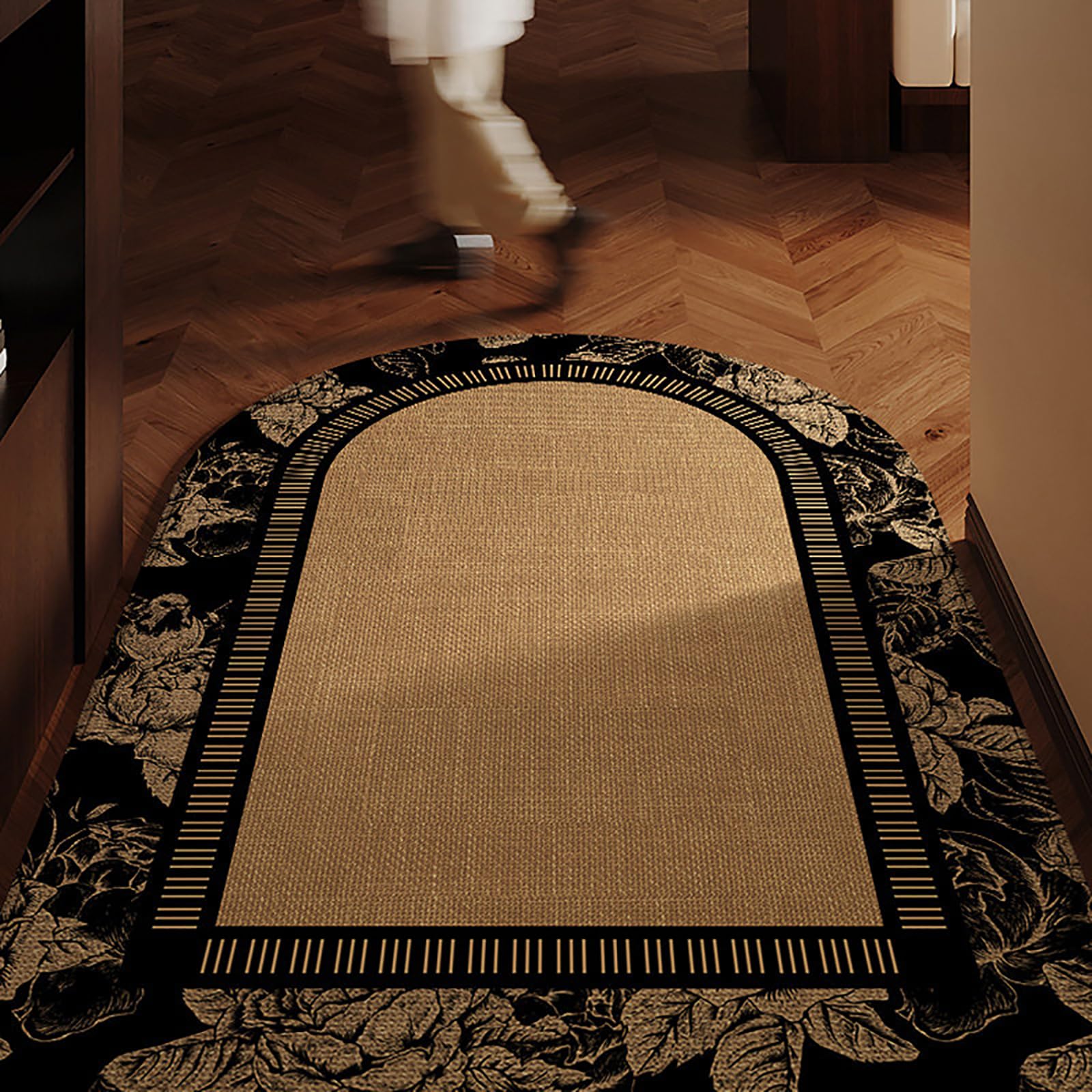 Generico Zerbino Ad Anello con Stile Vintage a Volta per Ingresso,Soggiorno E Letto,E,90x120cm(35x47inch)