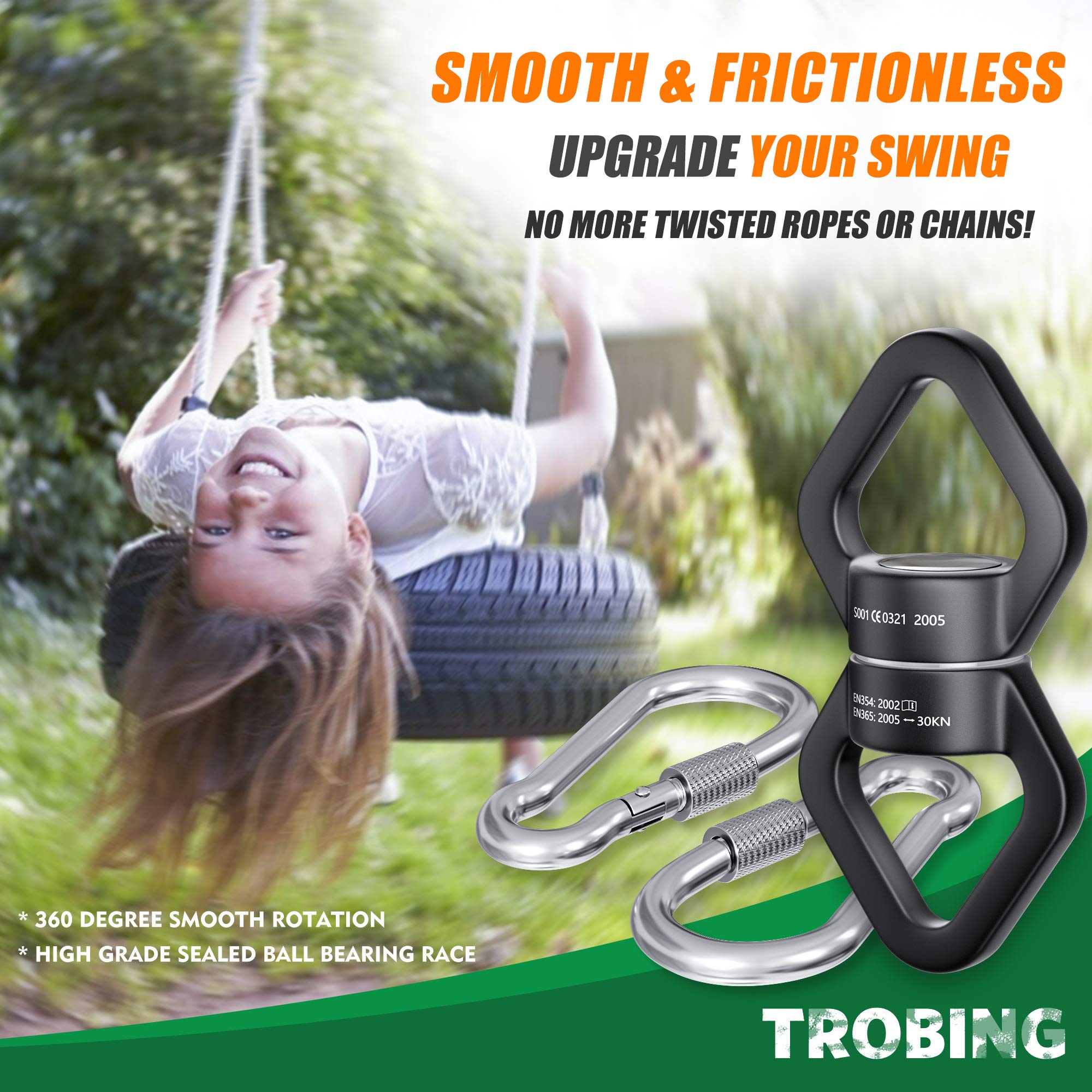 Trobing Swing Swivel,30KN Rotational Safety Device, Swing Swivel Hanger