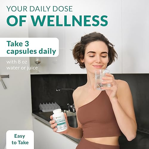 Miniatura 7 de Multi Collagen 180 cápsulas de proteínas – Pastillas de colágeno tipo I, II, III, V, X – Mezcla patentada de péptidos de colágeno de cáscara