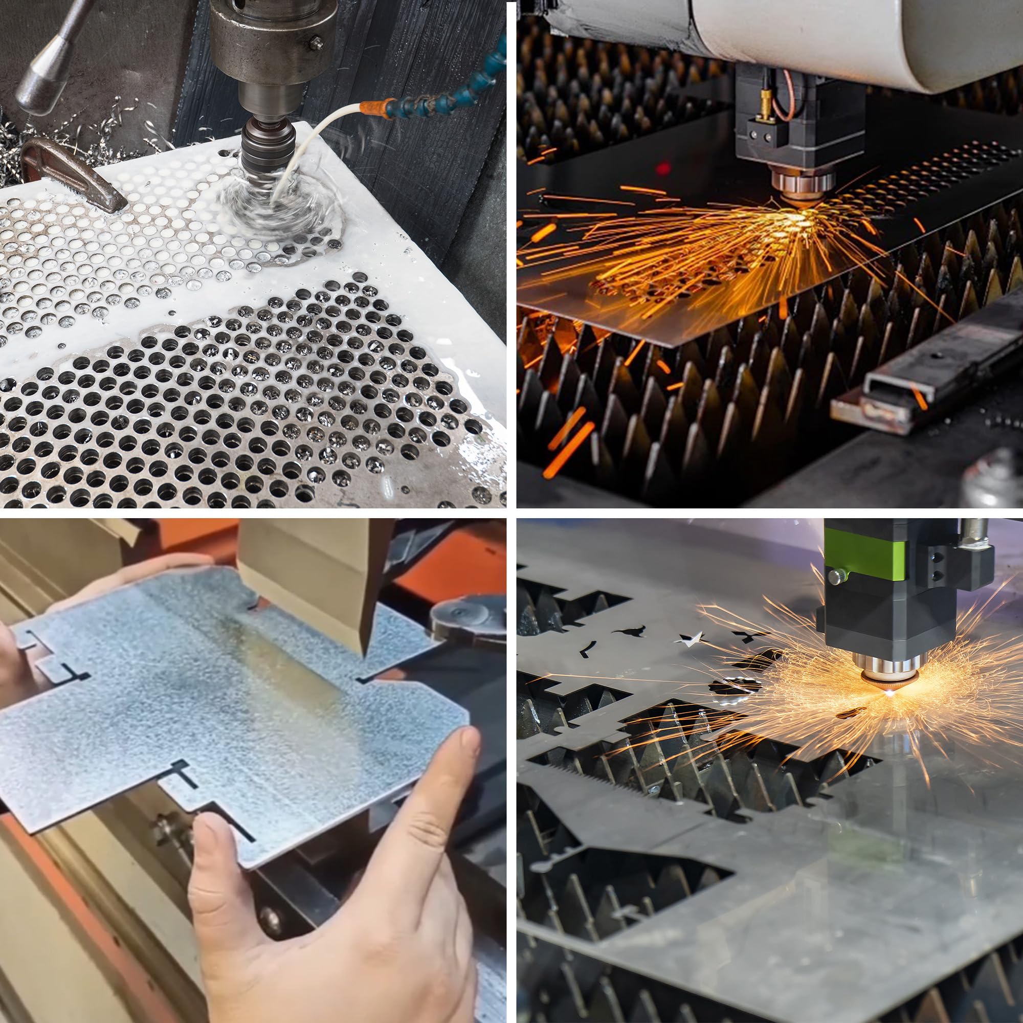 Lot de 4 plaques en acier inoxydable 304, 100 x 200 x 1,5 mm, plaques de calage en acier inoxydable pour cuisine, bricolage, artisanat, industrie, machines