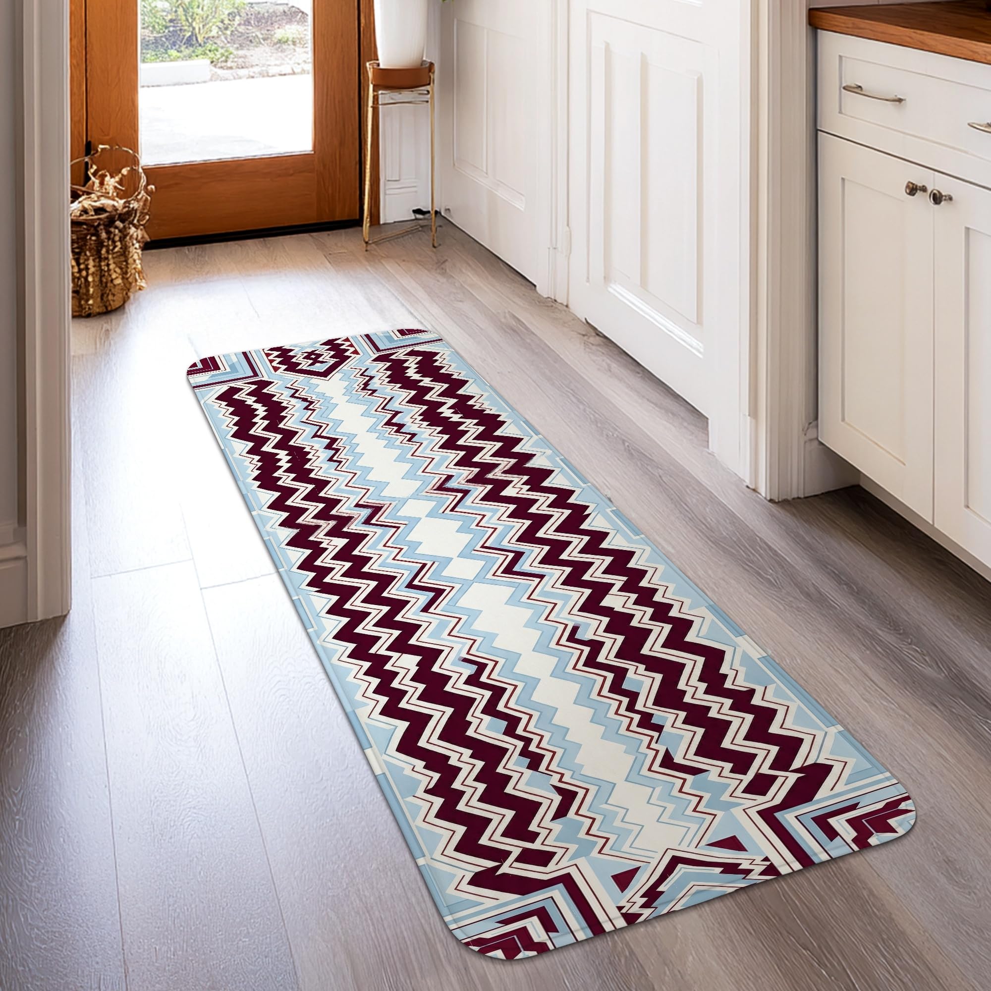 Tapis de couloir zigzag pour embellir votre cuisine et entrée