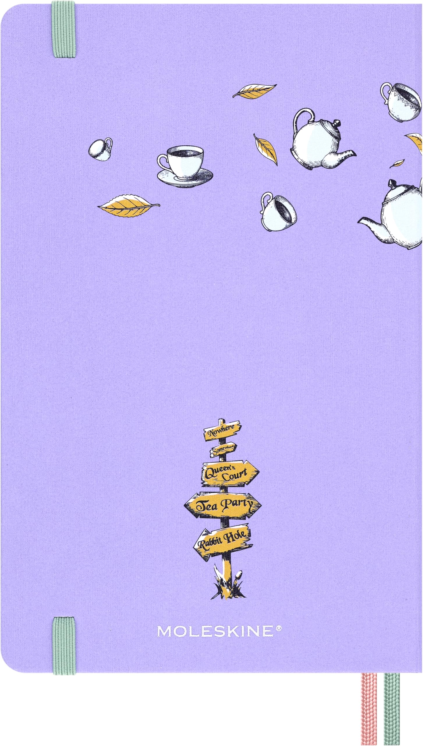 Moleskine Wochenkalender 18 Monate, 2026–2027 Alice im Wunderland, liniert, Hardcover mit Gummiband, Motiv Verrückter Hutmacher, Large 13 × 21 cm