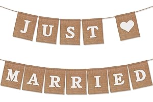 Just Married Decor: Rustic Burlap Banner for Unforgettable Celebrations
