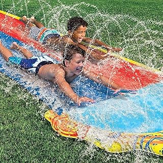 Water slides – Kids water slides – Double lane slip and slide water slide – Summer Outdoor inflatable water slide for kids – outdoor pool – 16fts Kids Outdoor inflatable toy with water sprinklers