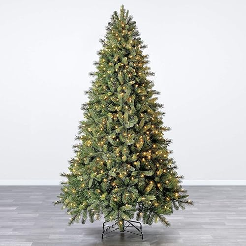 Miniatura 6 de Árbol de Navidad artificial de abeto noruega preiluminado de 7.5 pies, luces LED blancas cálidas