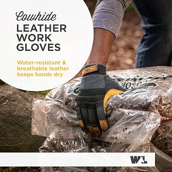 Wells Lamont Men's HydraHyde Reinforced Cowhide Leather Work Glove, XXLarge