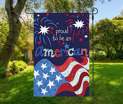 Miniatura 2 de Jolly Jon - Bandera de jardín del 4 de julio - Decoración patriótica del Día de los Conmemorativos - Celebrate Veterans USA America Pride