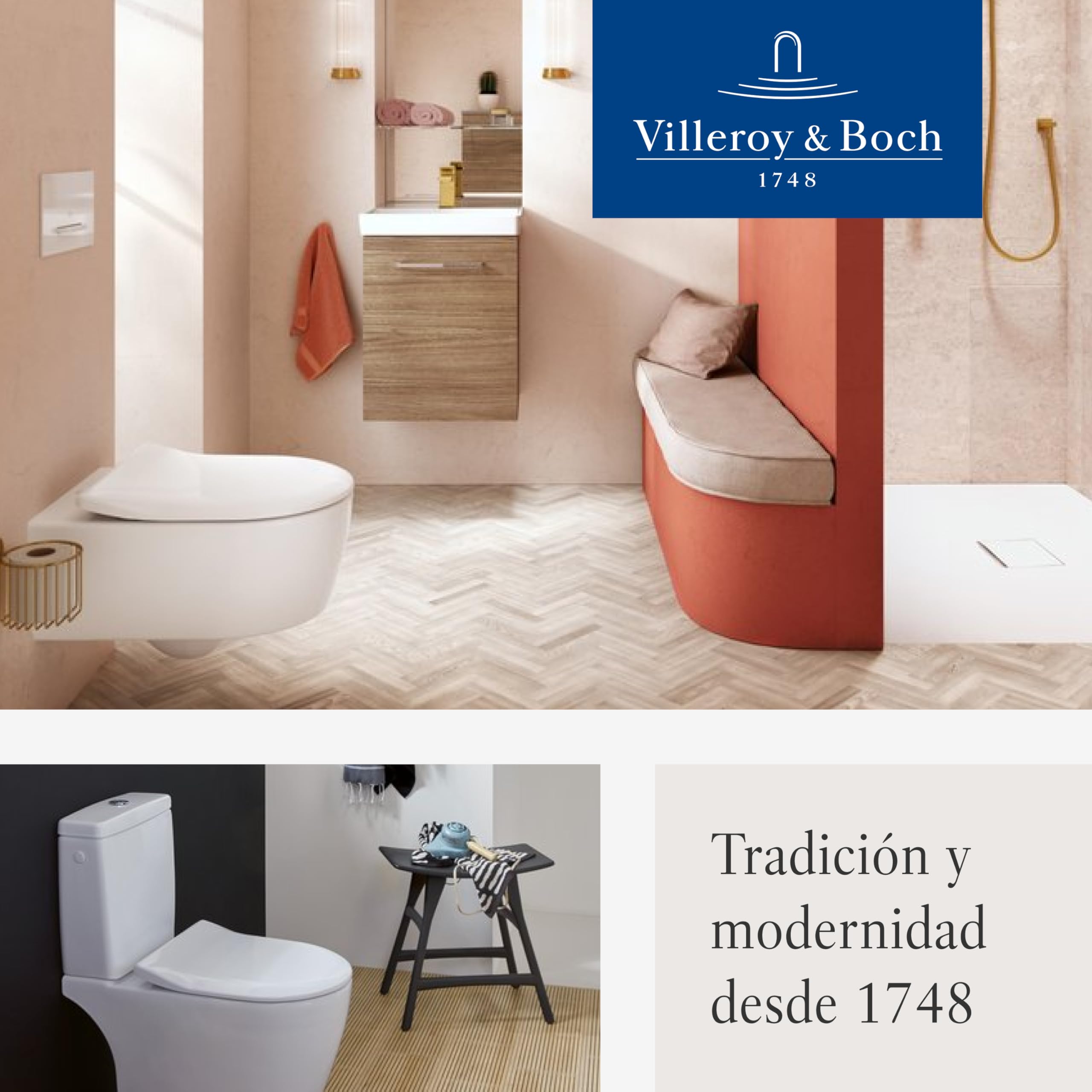 Villeroy & Boch Avento SlimSeat asiento WC, forma en D – Blanco Alpino | Con cierre amortiguado, extraíble, de Duroplast antirroturas, repuesto original, 9M87S101
