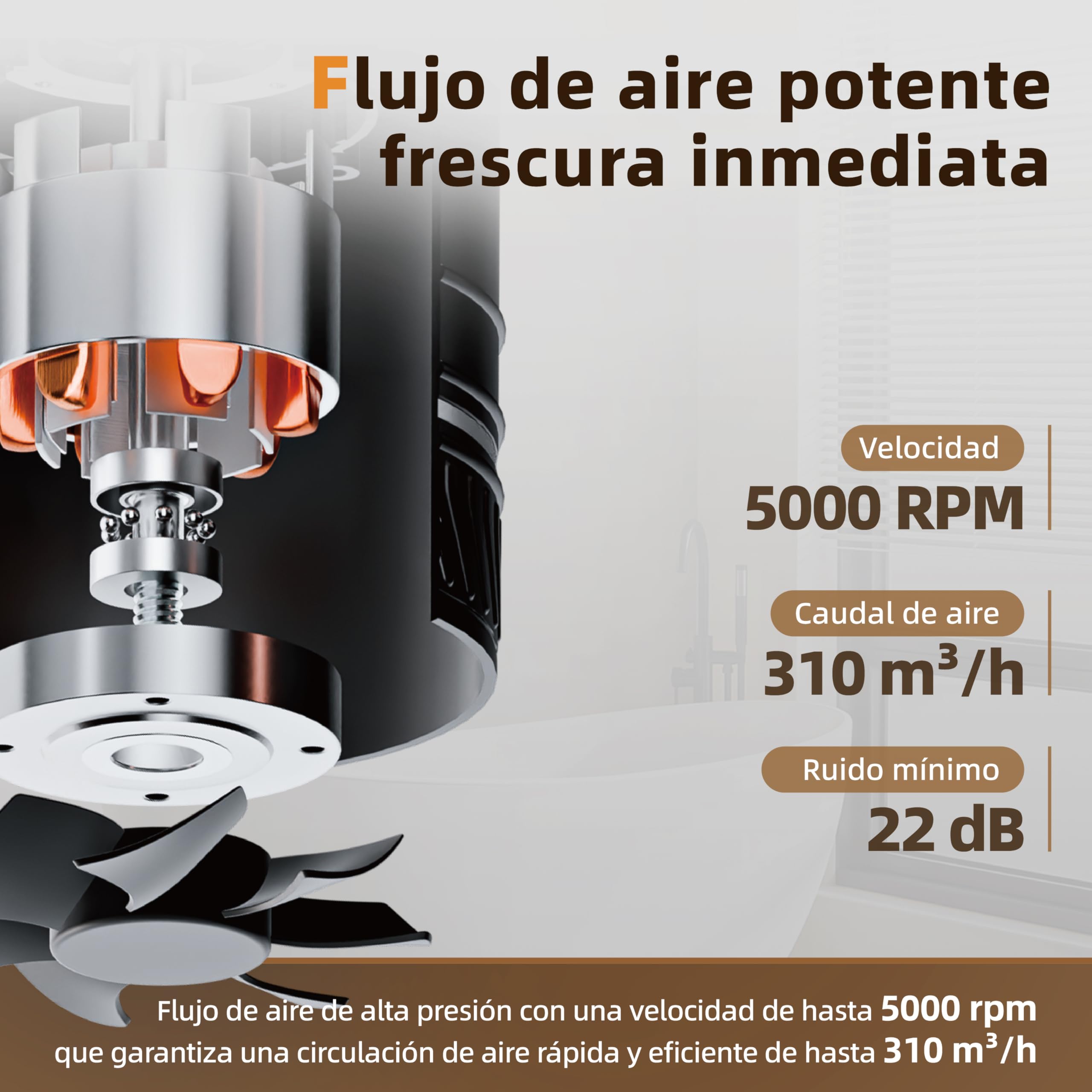 Mocine Ventilador de Conducto 100mm DC, Ultra Silencioso & Resistente, Regulador de Velocidad, IPX4, 311m³/h para Carpa Cultivo, Baño, Ático & Taller