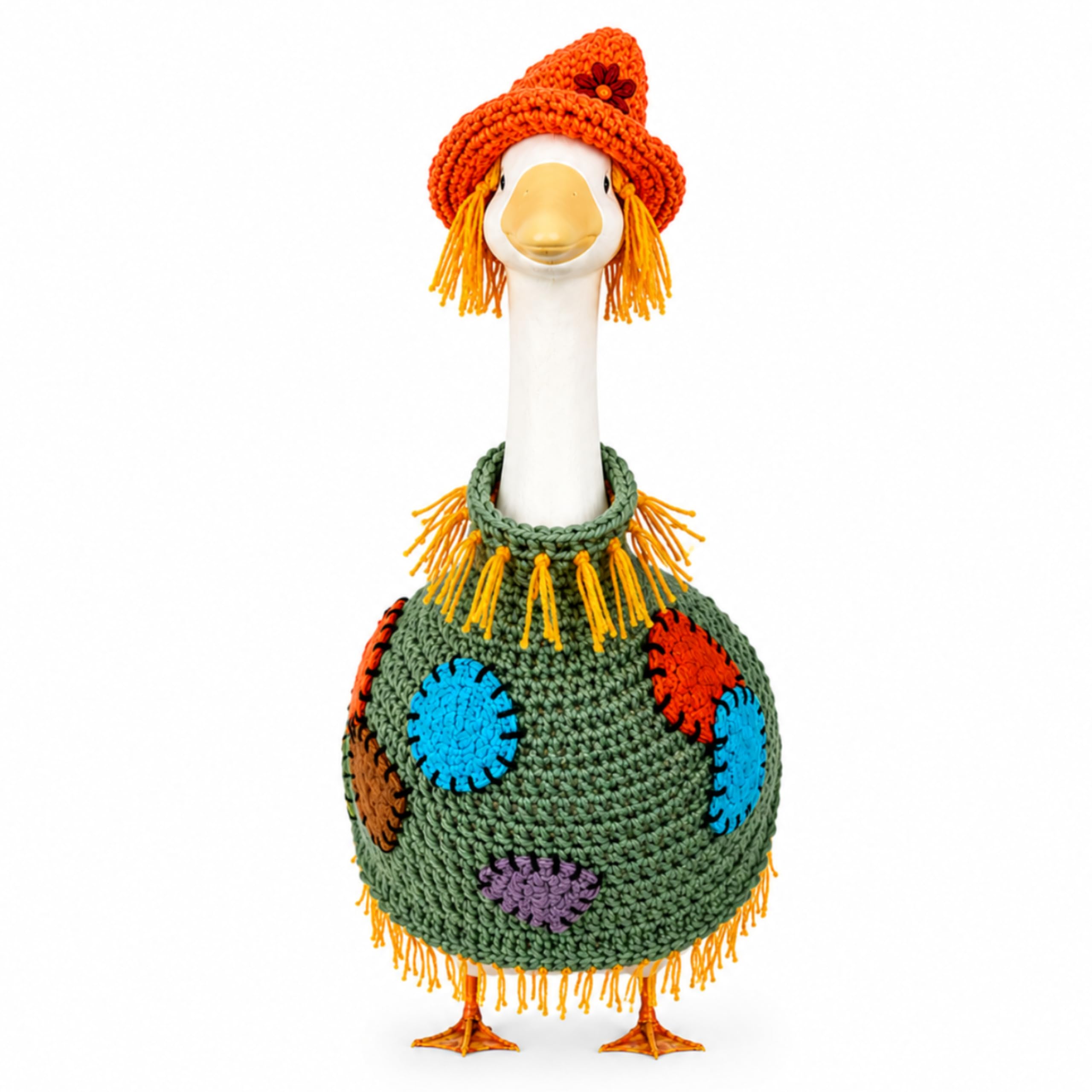 Abbylike Fall Porch Goose Outfit Scarecrow Crochet Costume with Hat