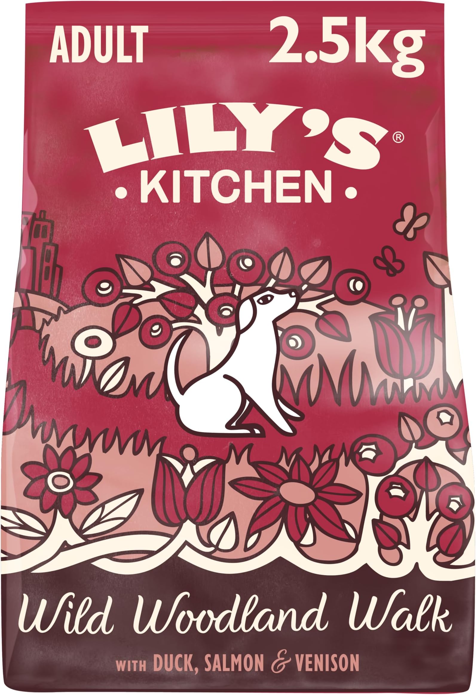 Made with Natural Ingredients Adult Dry Dog Food Duck Salmon & Venison Grain-Free Recipe 2.5kg