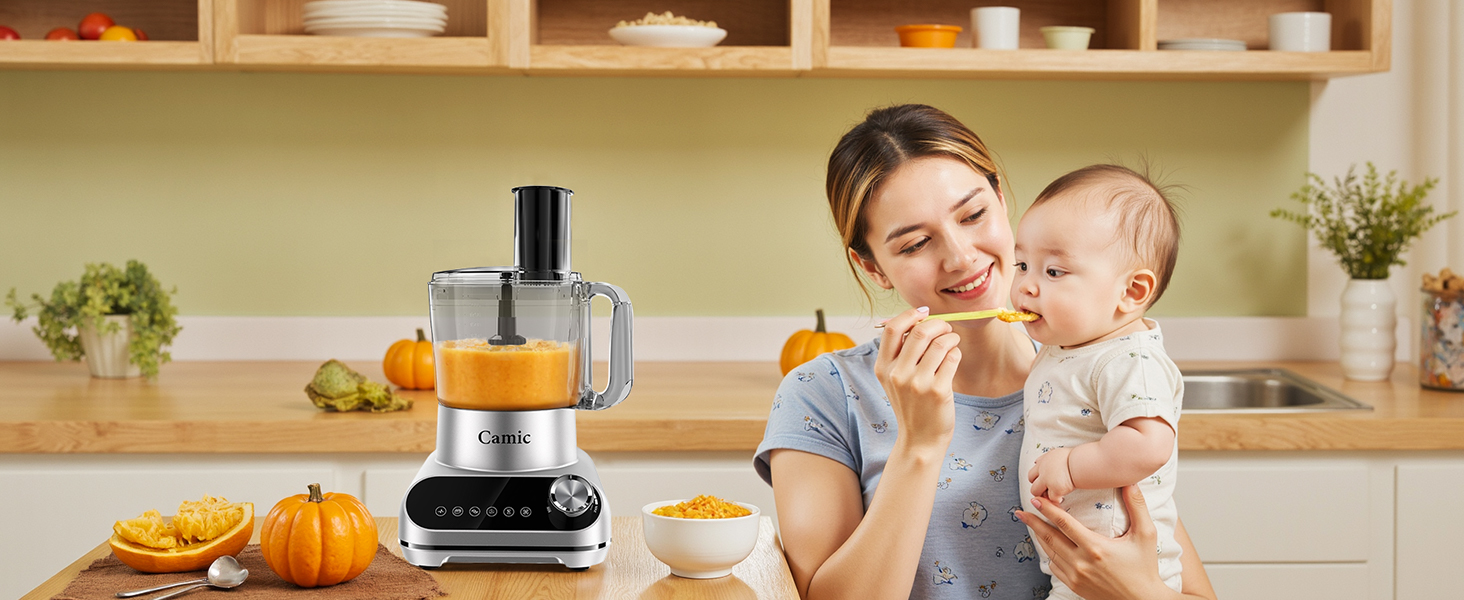 Amazon.com: Camic 600W Food Processor, 72OZ Large Capacity