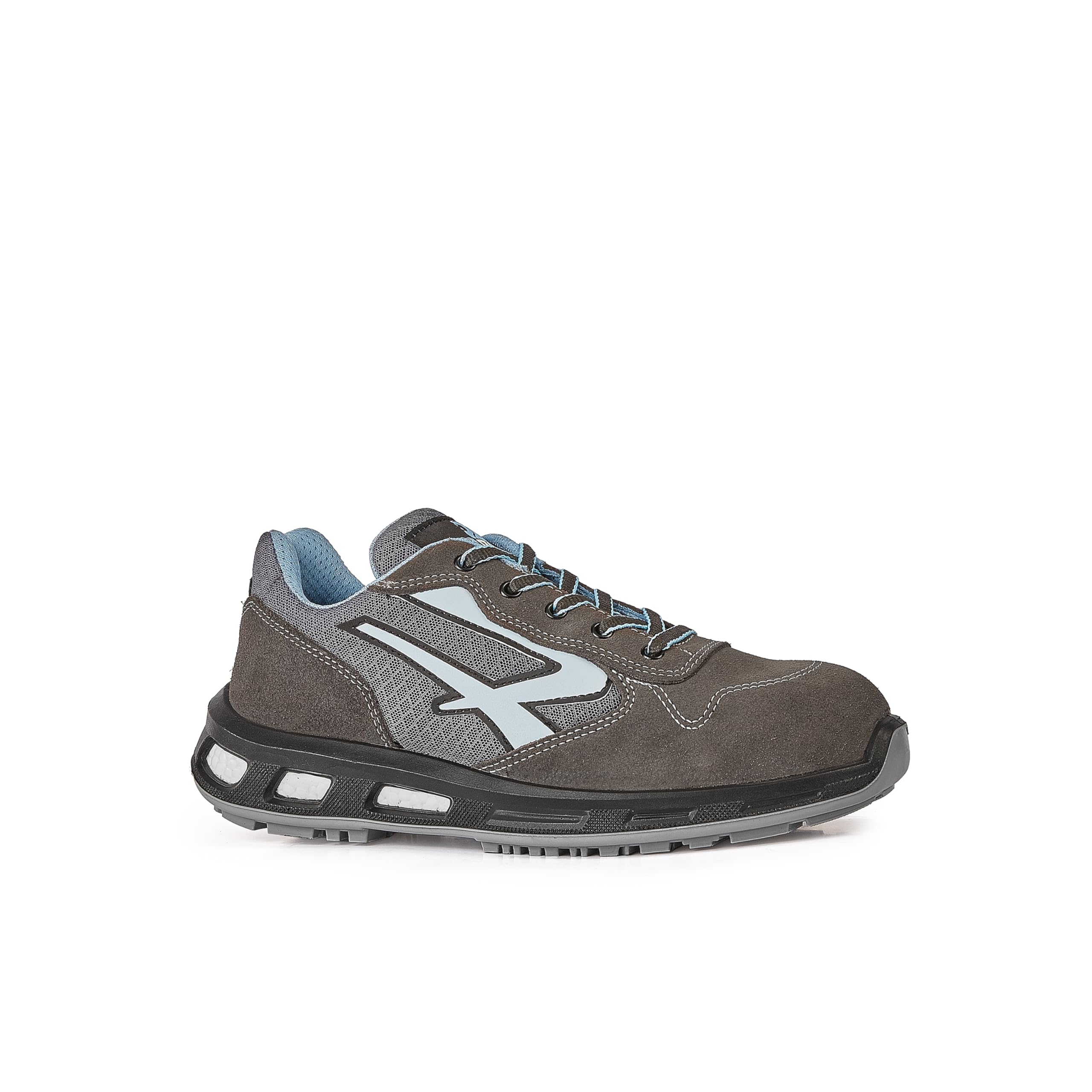 U-Power Red Lion Lolly, zapatos de seguridad unisex, ligeros, flexibles, de cuero antipinchazos, con inserto Infinergy, con puntera de aluminio - Grey & Blue 36