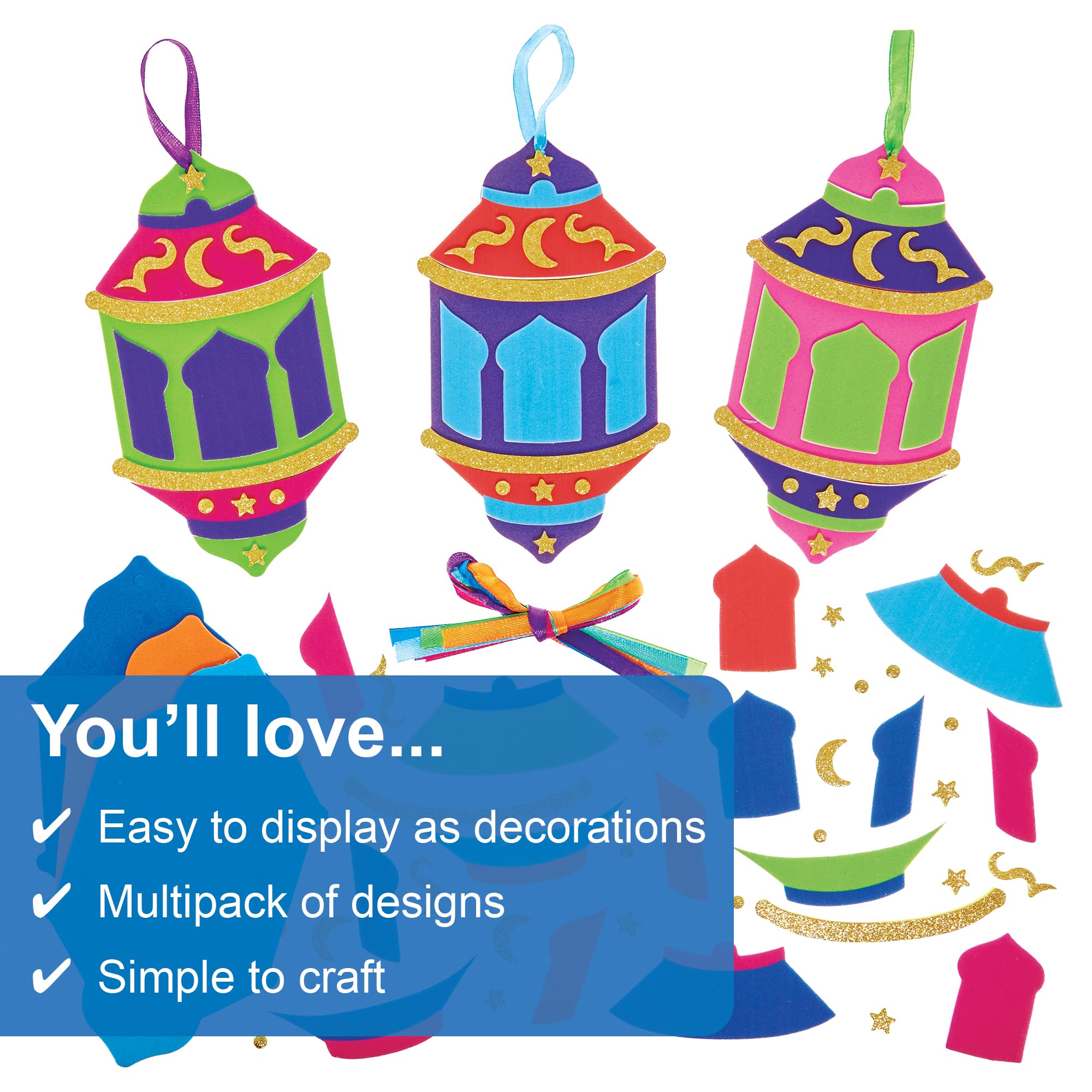 Baker Ross FN361 Ramadan Lantern Mix and Match Kits, Pack of 6, Ramadan Arts and Crafts Kits for Kids, Multicolor - Image 3