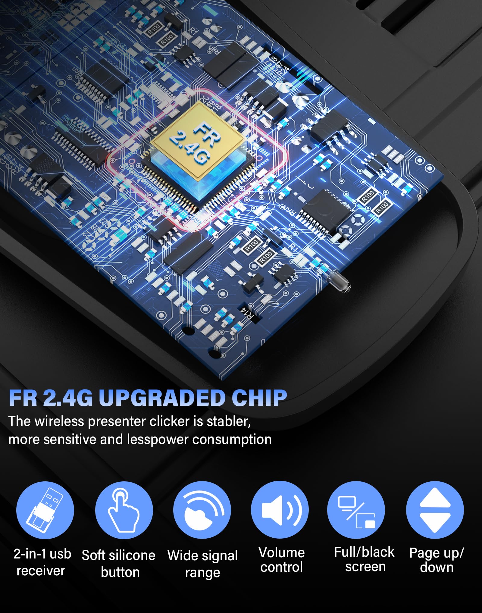 Presentation Clicker Wireless, 2in1 USB/Type C