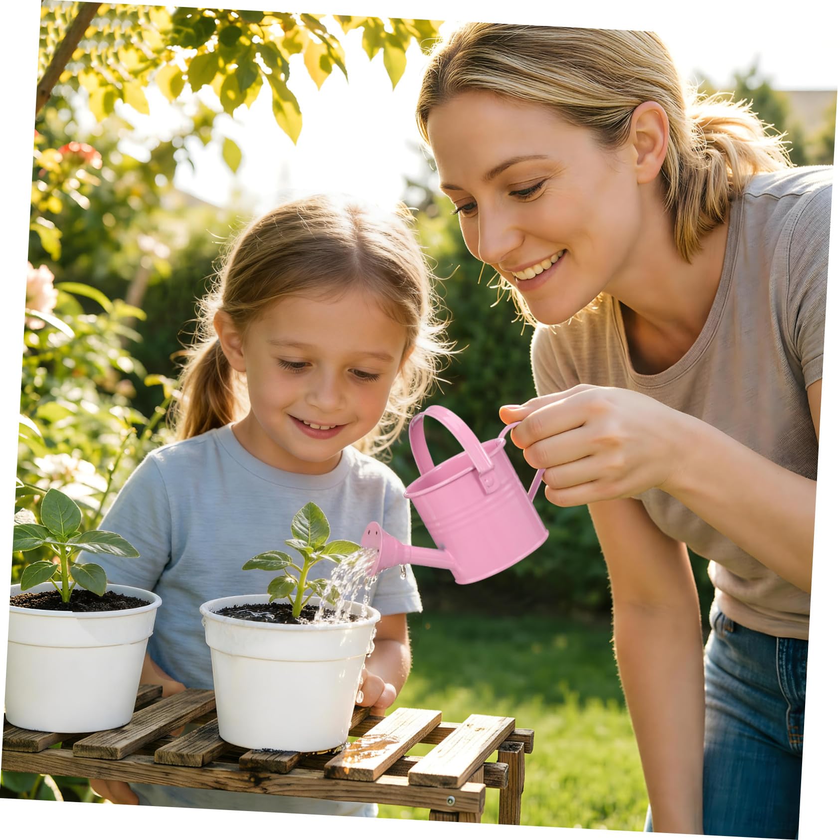 DOITOOL Lot De 6 Arrosoirs pour Jardin De Fleurs Petits Et Mignons pour Jardinage Simple Et Court pour Plantes Mini Arrosoir pour Enfants pour L'Extérieur