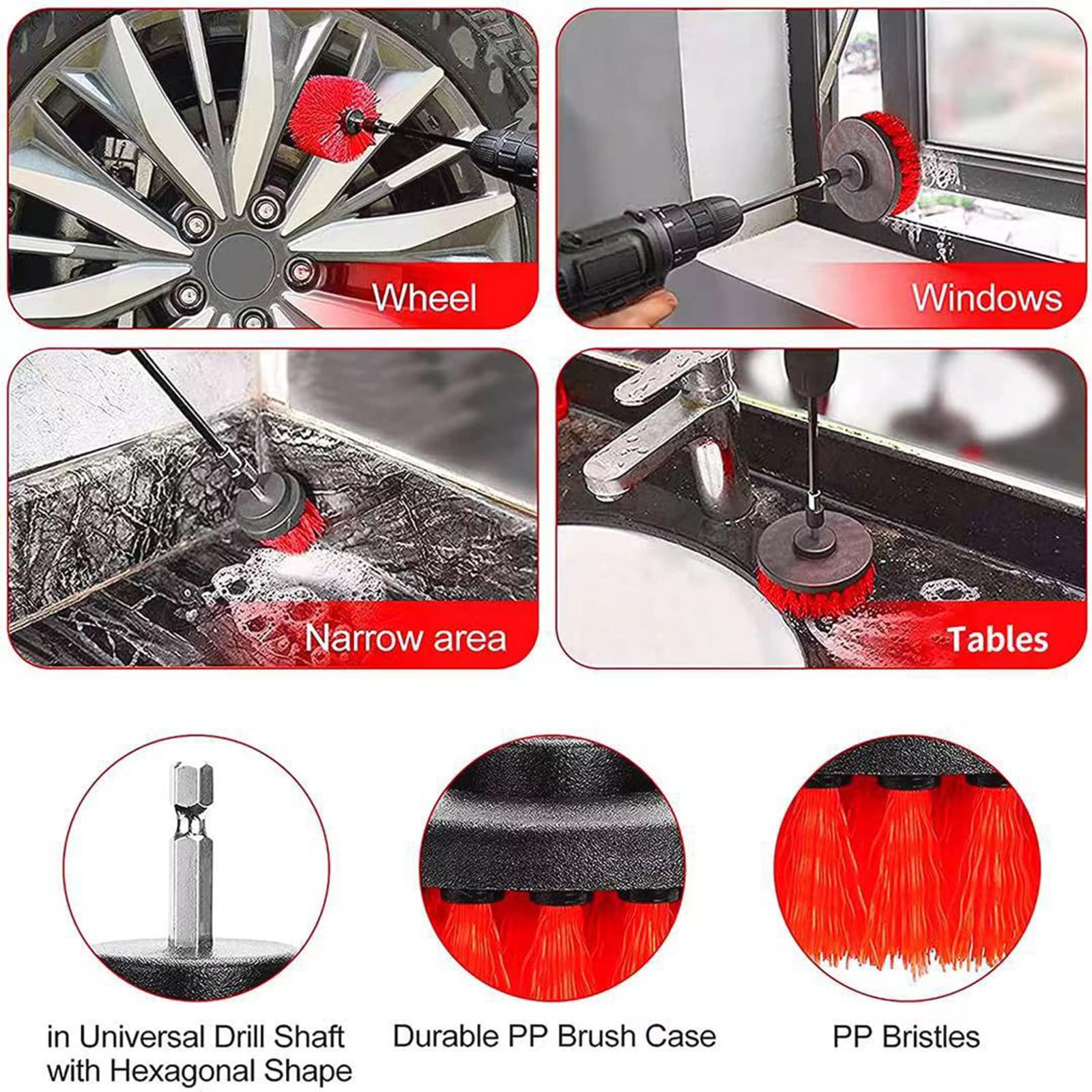 Auto Detaillierte Bürsten Radbürste Reifen Außen Innen Leder Lüftungskanäle Detailing Tool 16 Stück/Set