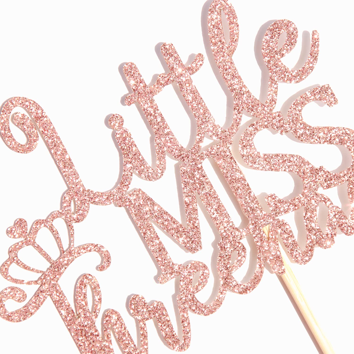 Little Miss Threenager Cake Topper - 3rd Birthday Party Decoration For Girls, 'Hello 3 Years Old' Glitter Sign