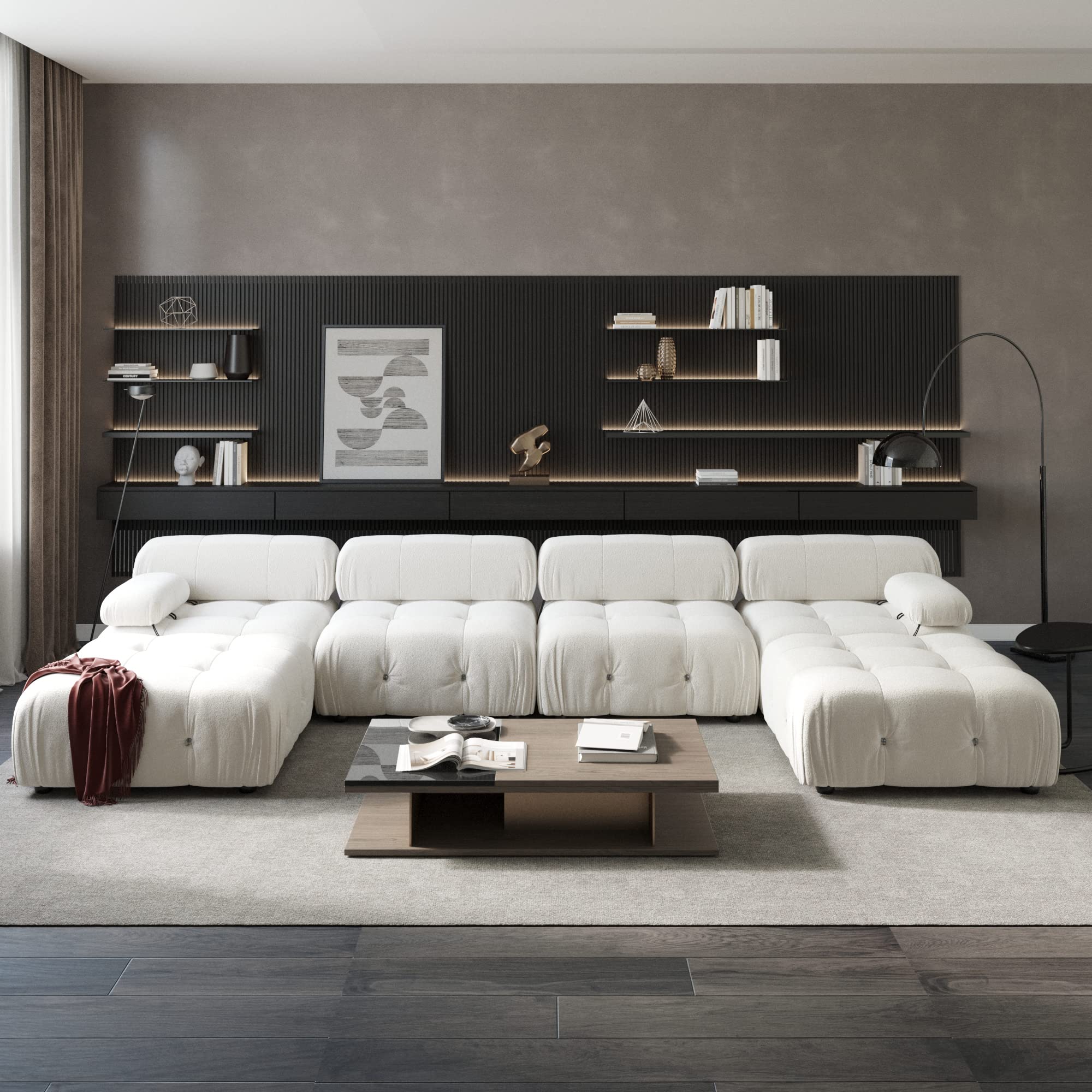 Amazon.com: Sdorens Convertible Modular Sectional Sofa, U-Shaped 6