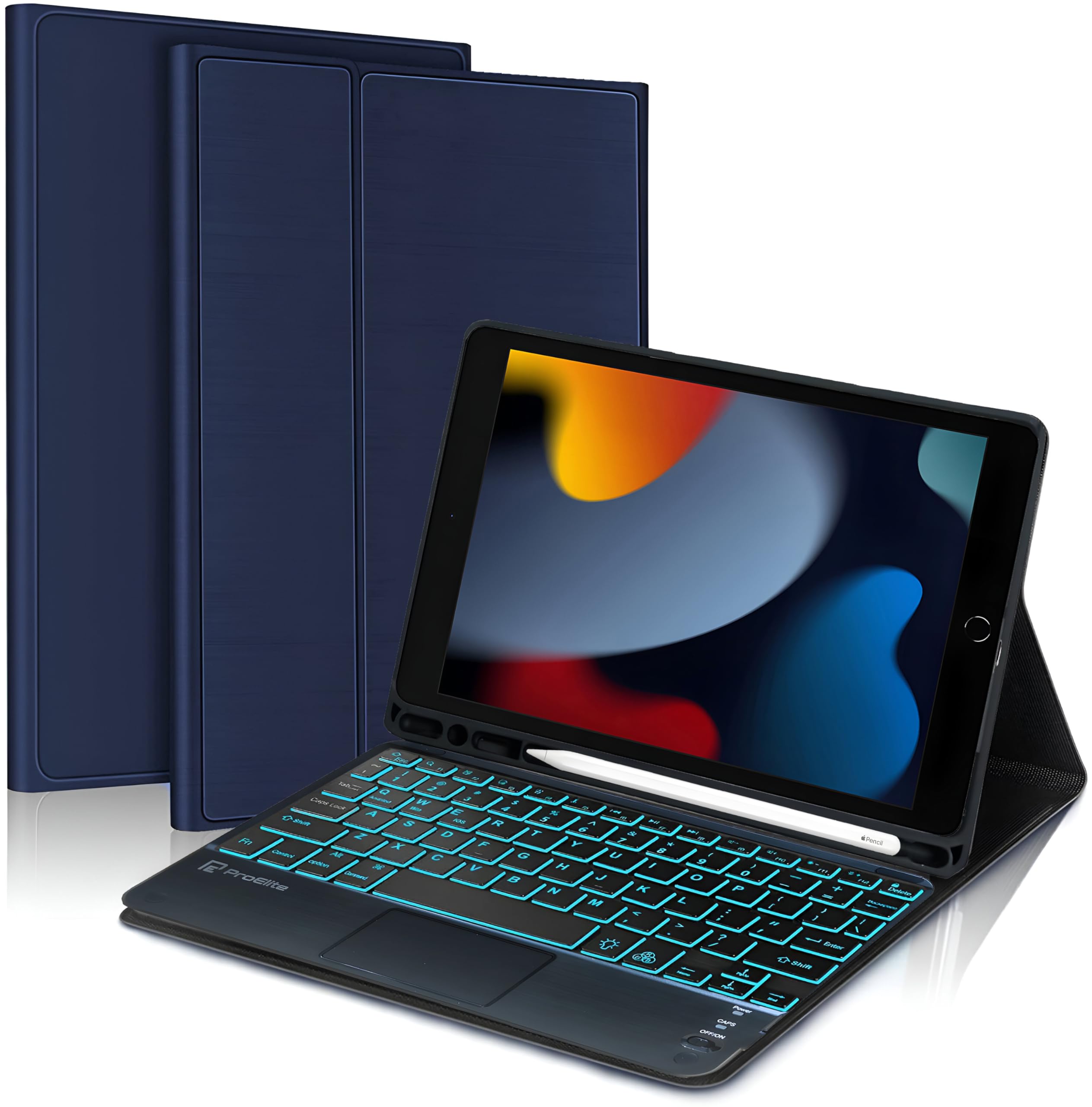 See full amazon price history chart for ProElite Keyboard case for Apple iPad 10.2 9th Gen/8th Gen/ 7th Gen/Air 3 10.5 inch, with Pencil Holder, Magnetic Detachable Wireless Bluetooth TouchPad Keyboard Built-in 7-Colors Backlit, Dark Blue ProElite Keyboard case for Apple iPad 10.2 9th Gen/8th Gen/ 7th Gen/Air 3 10.5 inch, with Pencil Holder, Magnetic Detachable Wireless Bluetooth TouchPad Keyboard Built-in 7-Colors Backlit, Dark Blue (B0D31DM5LP) Amazon Price History, Amazon Price Tracker