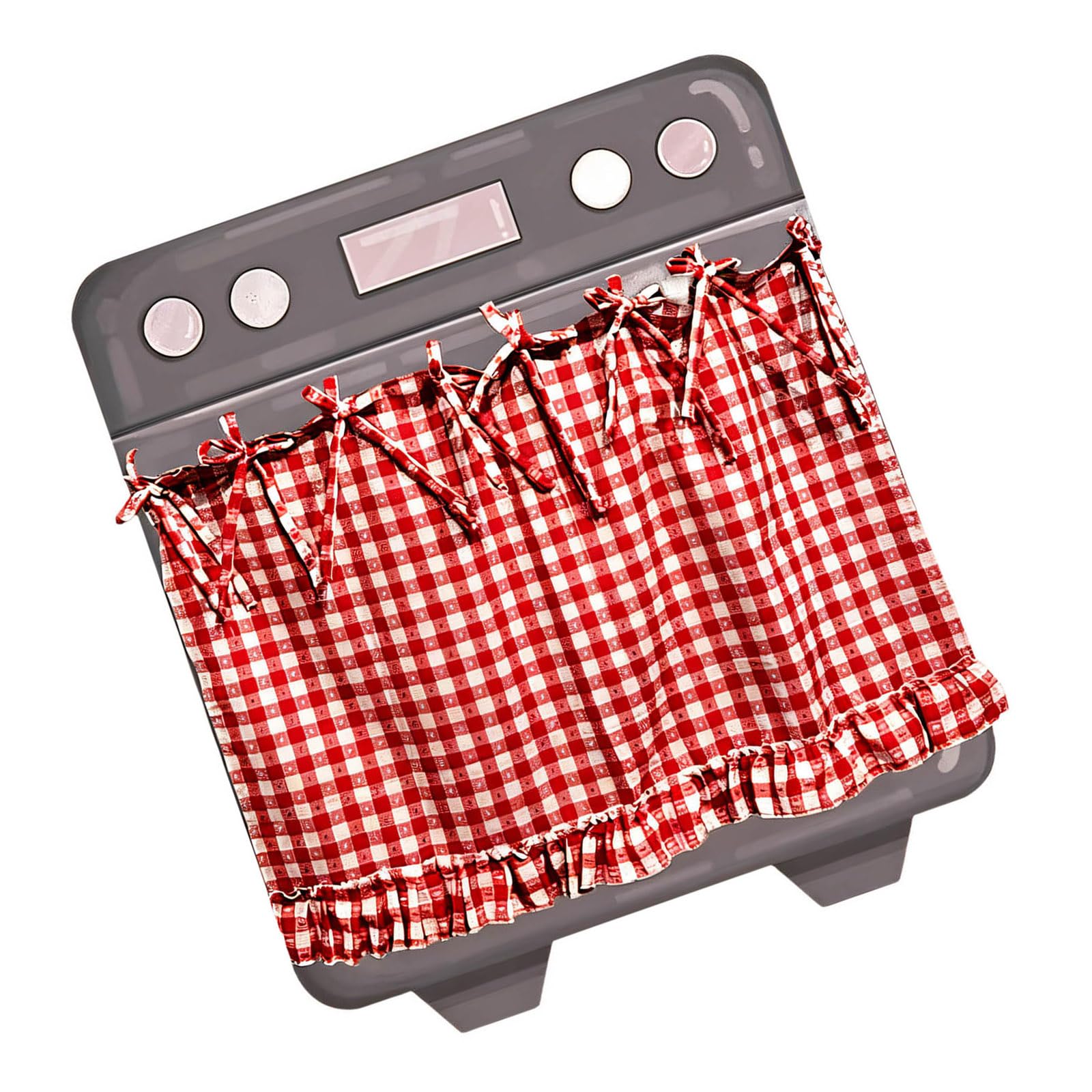 Msioytog Beautifully Craft Farmhouse Oven Skirt Curtain Offering Aesthetic Appeal and Functional Coverage Elegant Cabinet Drape