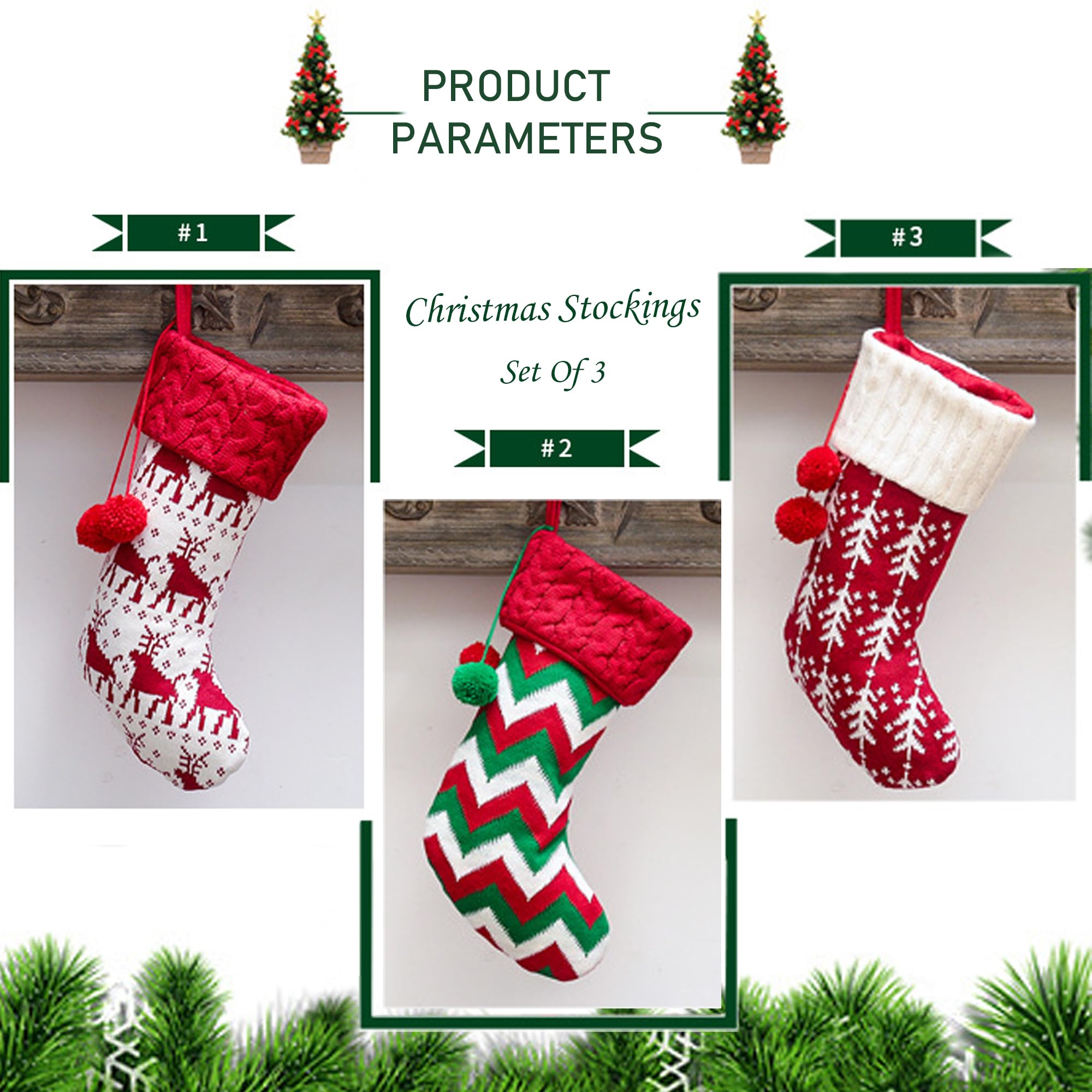 Set Calze Natale Tradizionali Calze Di Natale Giganti Da Appendere