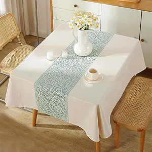 Linen Tablecloths for Square Tablecloth,Beige Tablecloth Advanced Waterproofing Technology for Dinningroom,Farmhouse