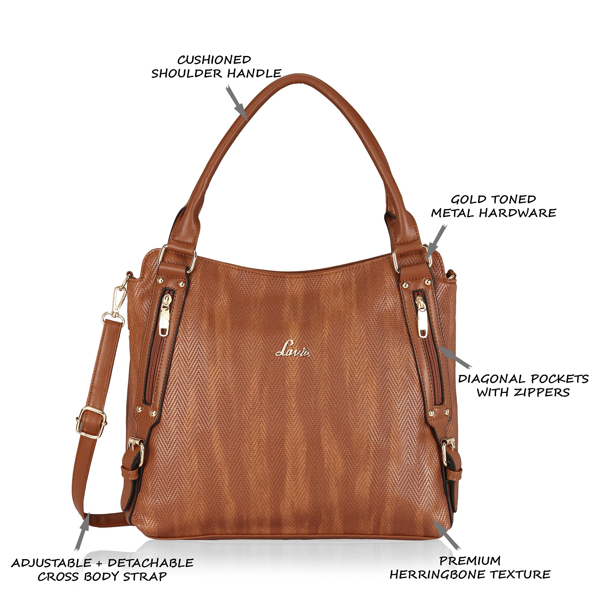 Lavie Women's Faroe Satchel Handbag for Women | Satchel Bag for Work | Ladies purse | Stylish Shoulder Bag | Gift For Women 2