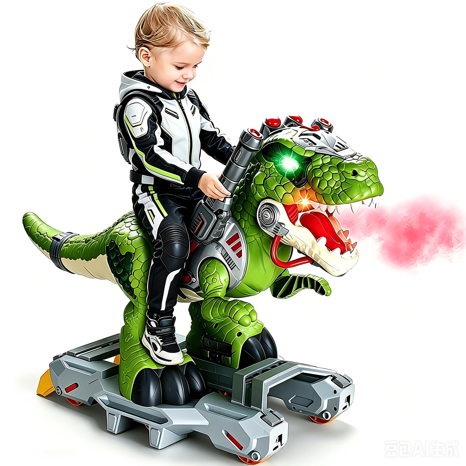 NMM Dinosaur Balance Bike | Dinosaur Toys for boys | Electric ride on toys with Music, Lights| Battery-Operated kids electric scooter | Cars for 2-6 Years Old Kids