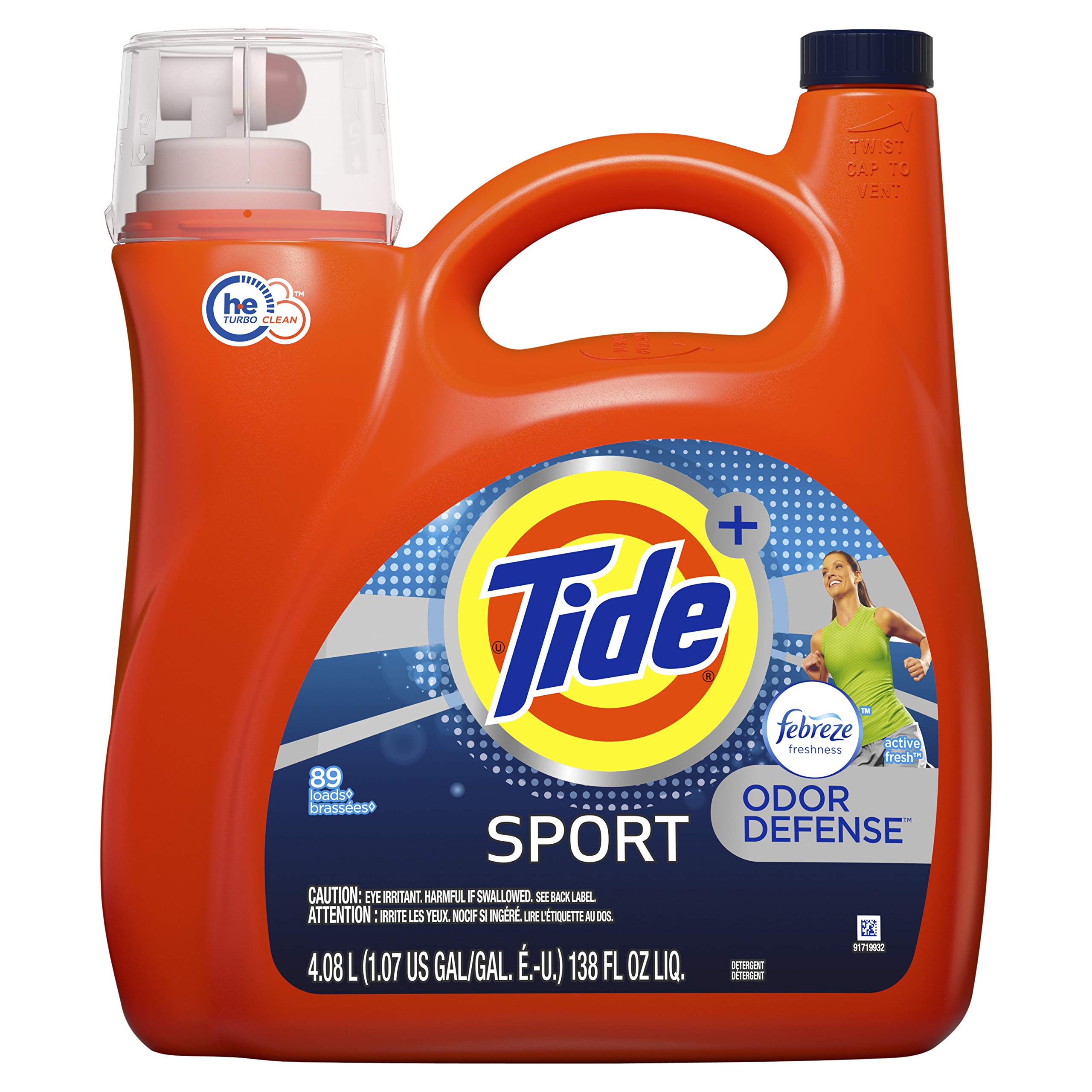 Tide Plus with Febreze Sport Active Fresh Liquid Laundry Detergent 138 Ounce
