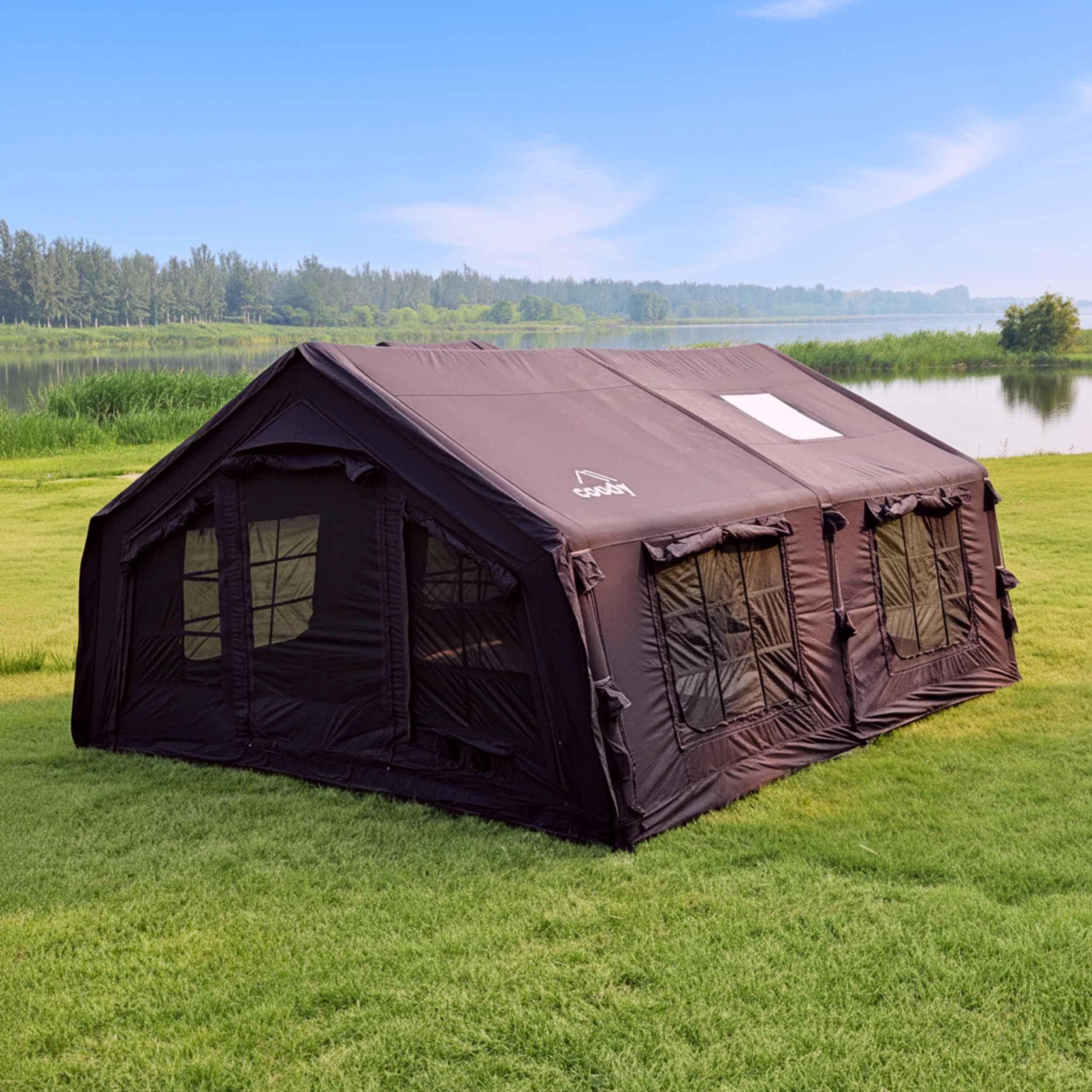 Coody 17.2 Inflatable Canvas Camping Tent for 2–10 People