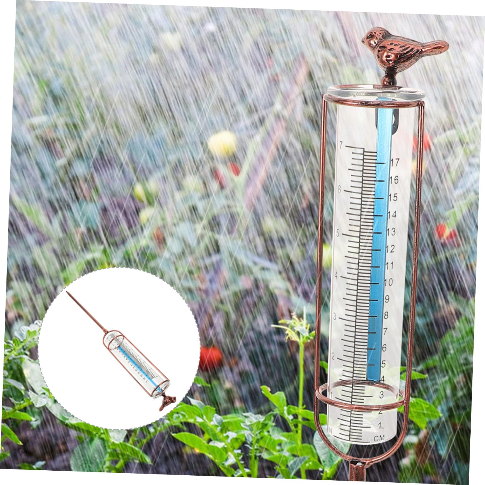 Gatuida 2stücke Regenmesser Ersatzrohr Transparentes Messrohr Für Garten Outdoor Präzise Messung Stabil Langlebig Elegantes Design Mit Rotem Dichtungsring