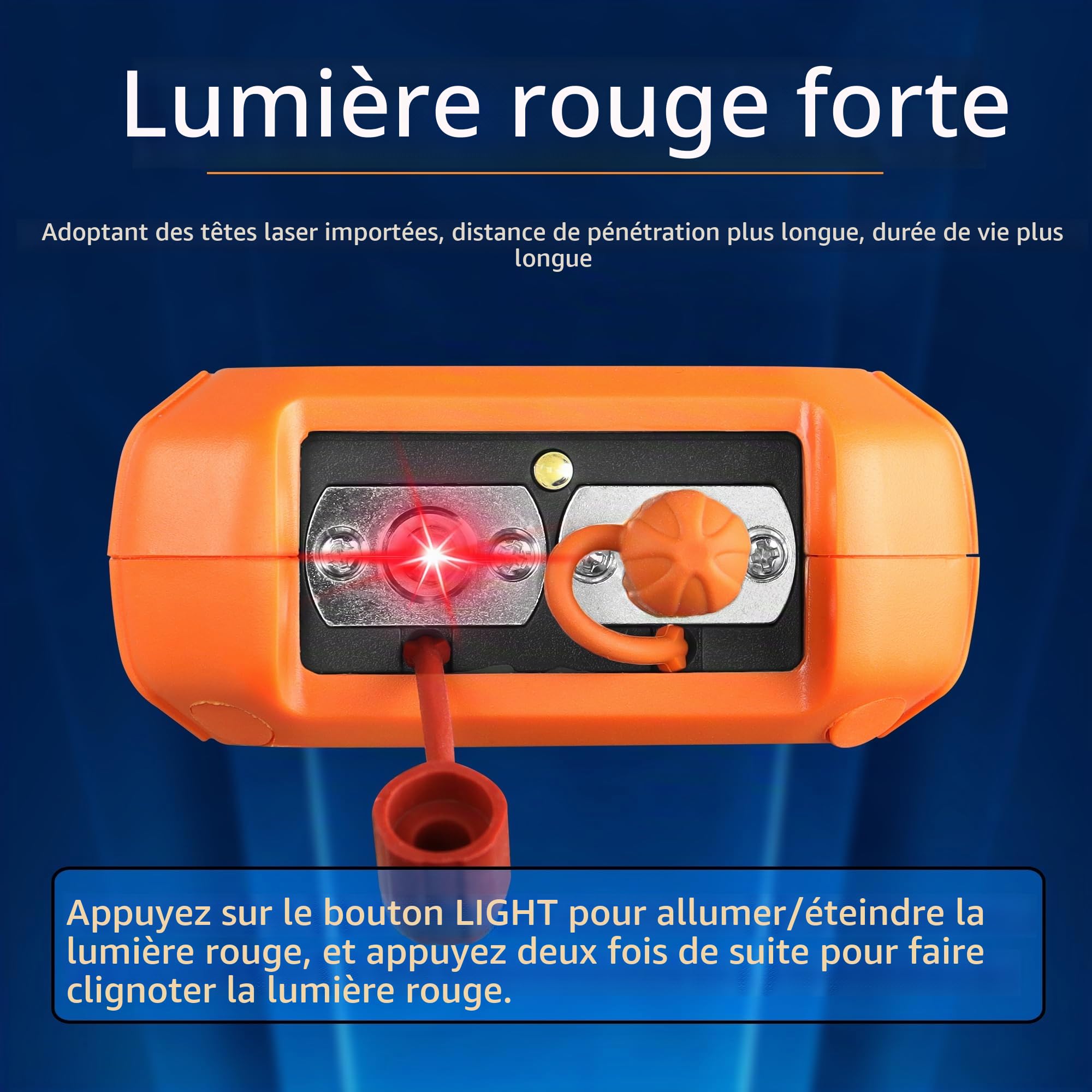 SinLoon Compteur de puissance fibre Testeur optique Testeur portable de câble réseau FC/SC/ST Interface universelle Localisateur visuel de défauts