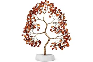 YATSKIA Carnelian Gemstone Tree - Healing Stones, Crystals, Positive Energy