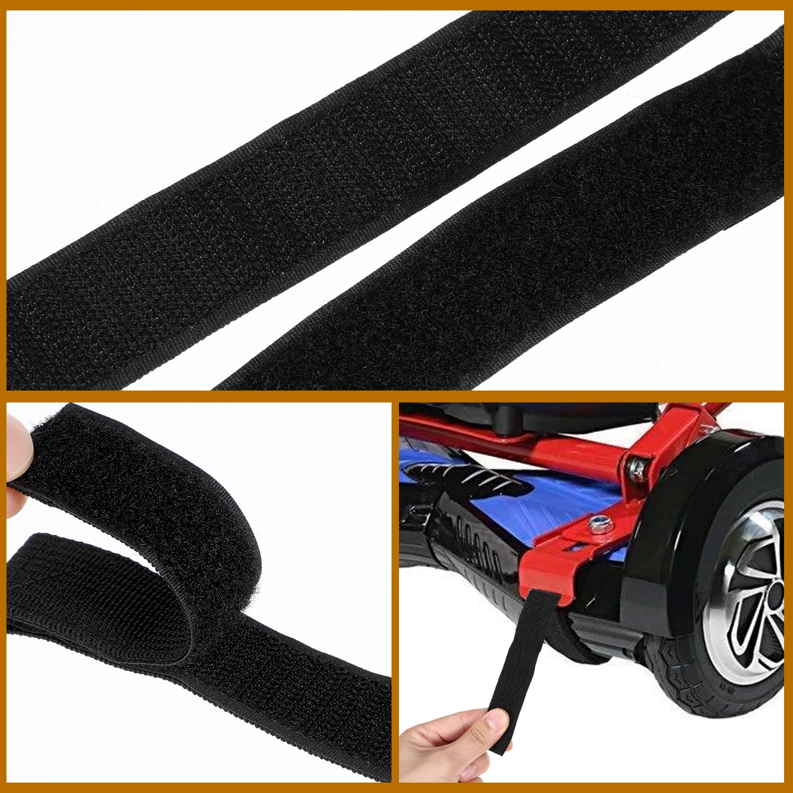 4 paski mocujące do deski hoverboard, regulowane paski zastępcze do hoverboard, akcesoria do gokartów, kompatybilne z elektrycznymi skuterami samobalansującymi 50 cm