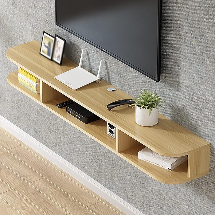 Buy WANGPP Floating TV WallMounted Shelf/TV Stand,Wood TV