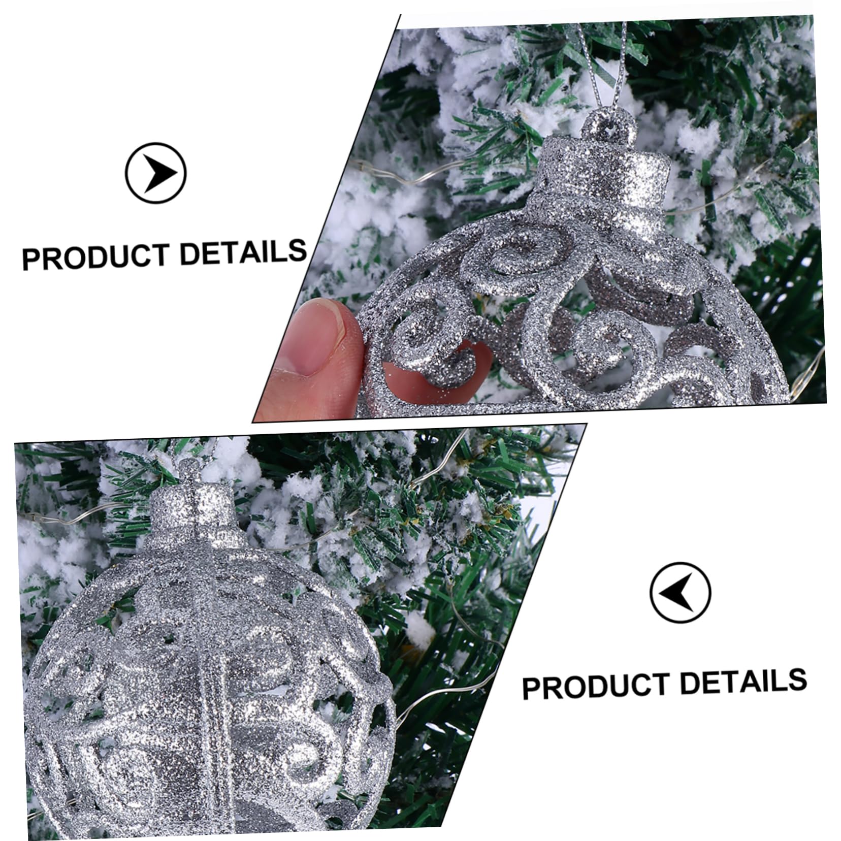 IMIKEYA 20 STK Hohle Kugel Weihnachtskugeln Halloween-Dekorationen im Freien Christbaumschmuck Christbaum anhänger Weihnachtsdekorationen Urlaubsdekoration Weihnachtsschmuck PVC