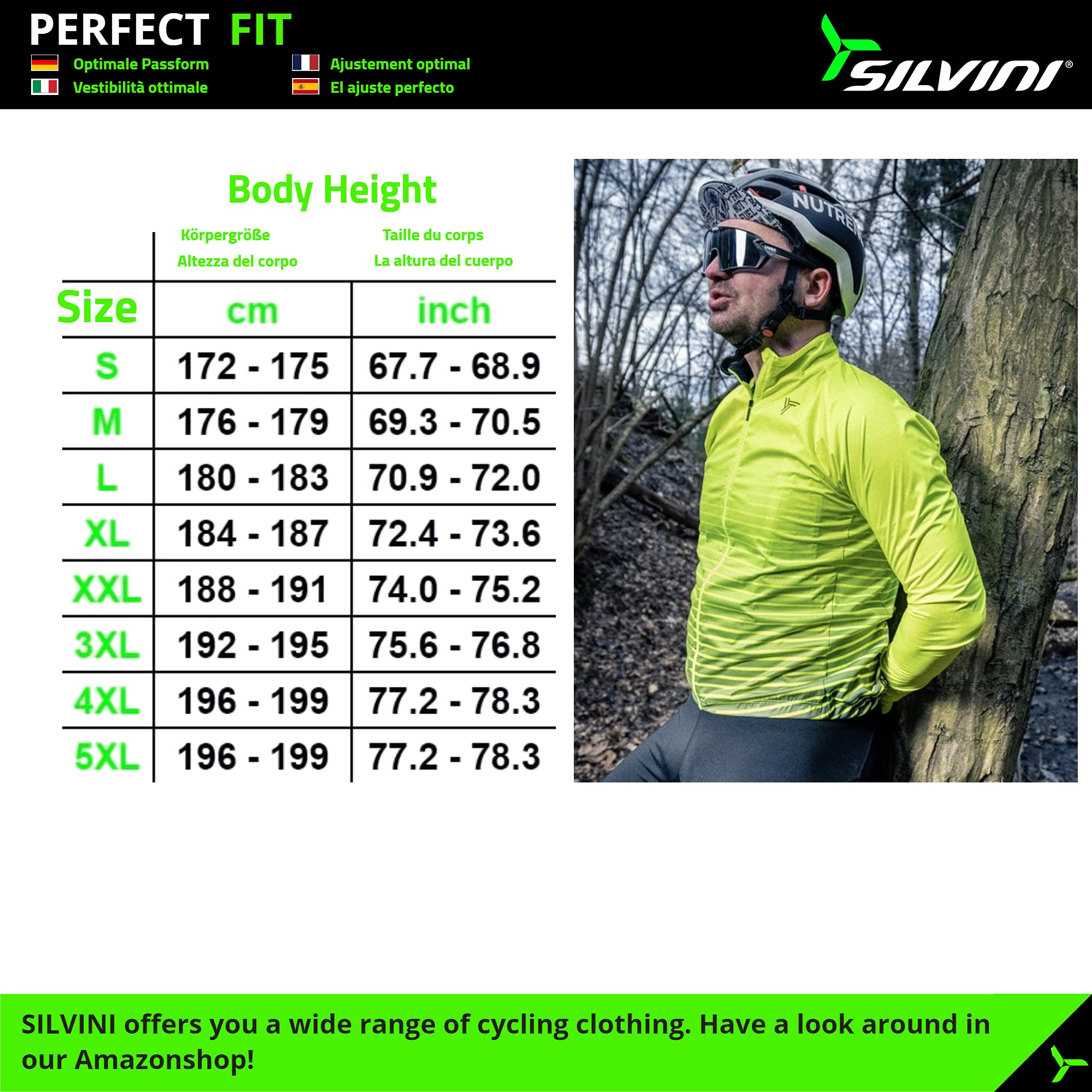 SILVINI Parina lekka, wodoszczelna kurtka rowerowa, męska, wodoszczelna, oddychająca, wodoszczelna, oddychająca, MTB, męska, wiatrówka, rower męski
