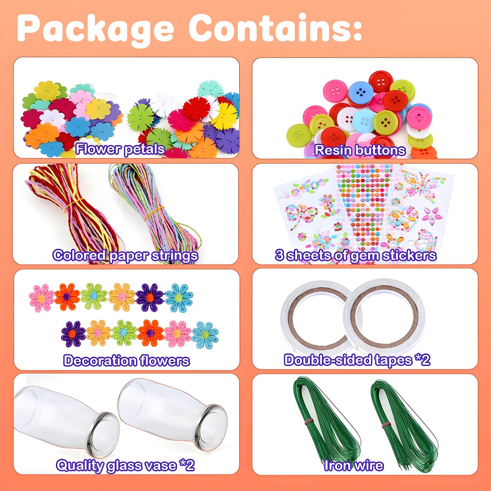DxxD Arts and Craft Craft Kits for Kids Poke-in Art Gifts for 4 5 6 7 8 Year Old, Flower Pressing Kitfor Girls - Image 2