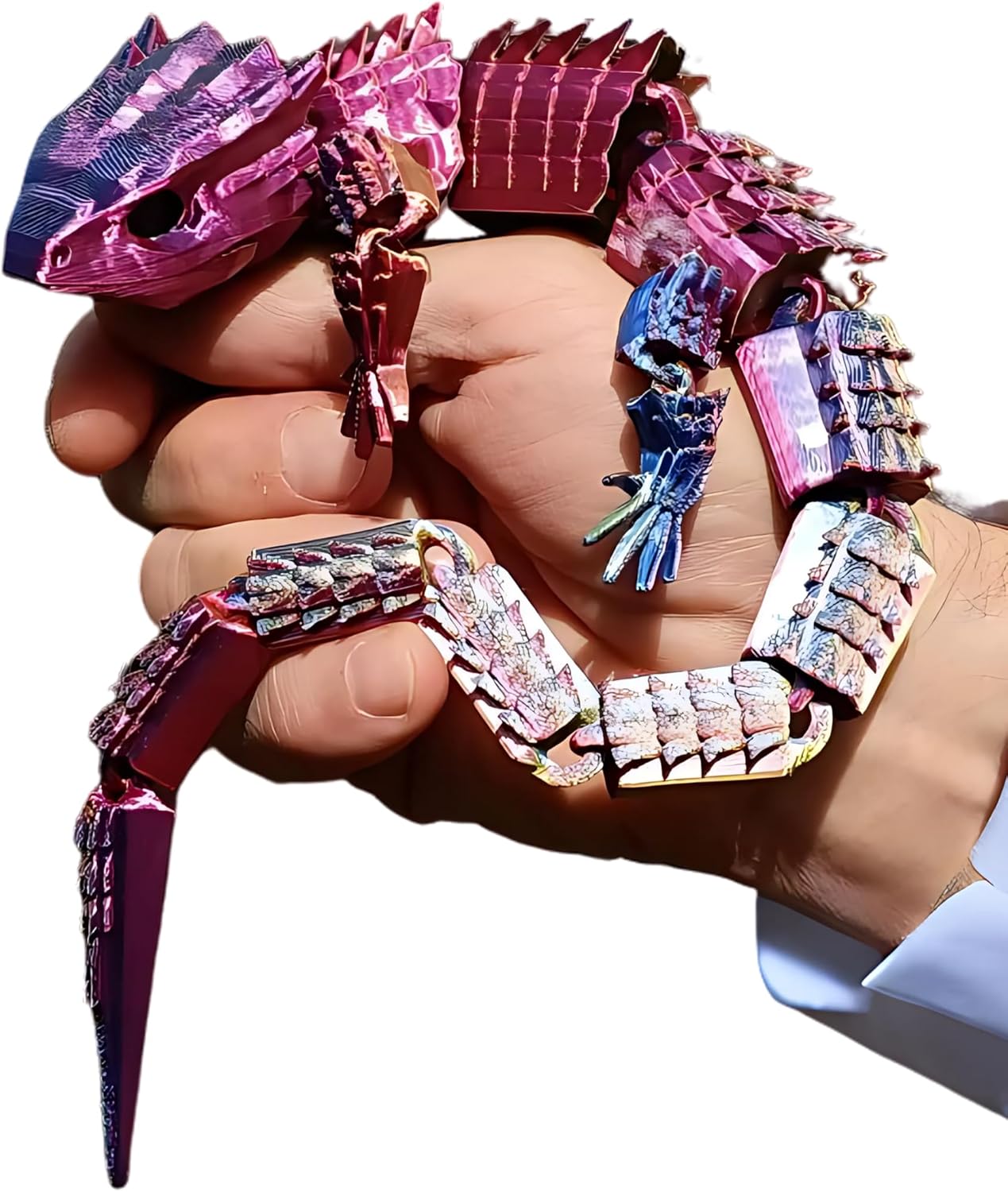 15" 3D Printed Lizard Toy - Reinforced Design - Dragon Toys Inspired Reptile Fidget Toy Adults, Stress Relief | 3D Printed Animals Figurines Collection, Office Desk Decor