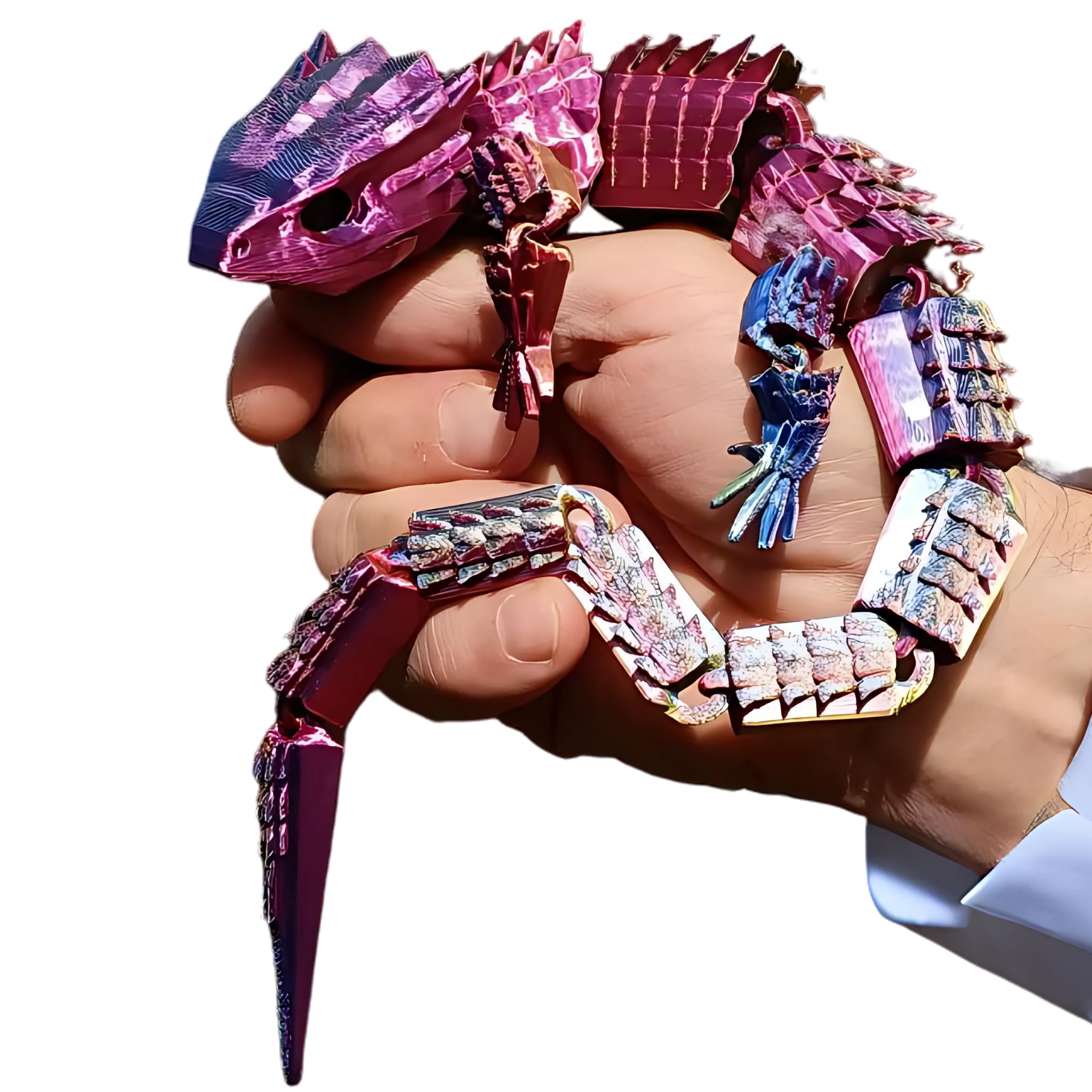 MIRAFUSION 15" 3D Printed Lizard Toy - Reinforced Design - Dragon Toys Inspired Reptile Fidget Toy Adults, Stress Relief | 3D Printed Animals