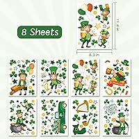 Vista 6 de Calcomanías estáticas reutilizables para ventana del día de San Patricio, estilo duende grande, reutilizables, para decoraciones del día de San
