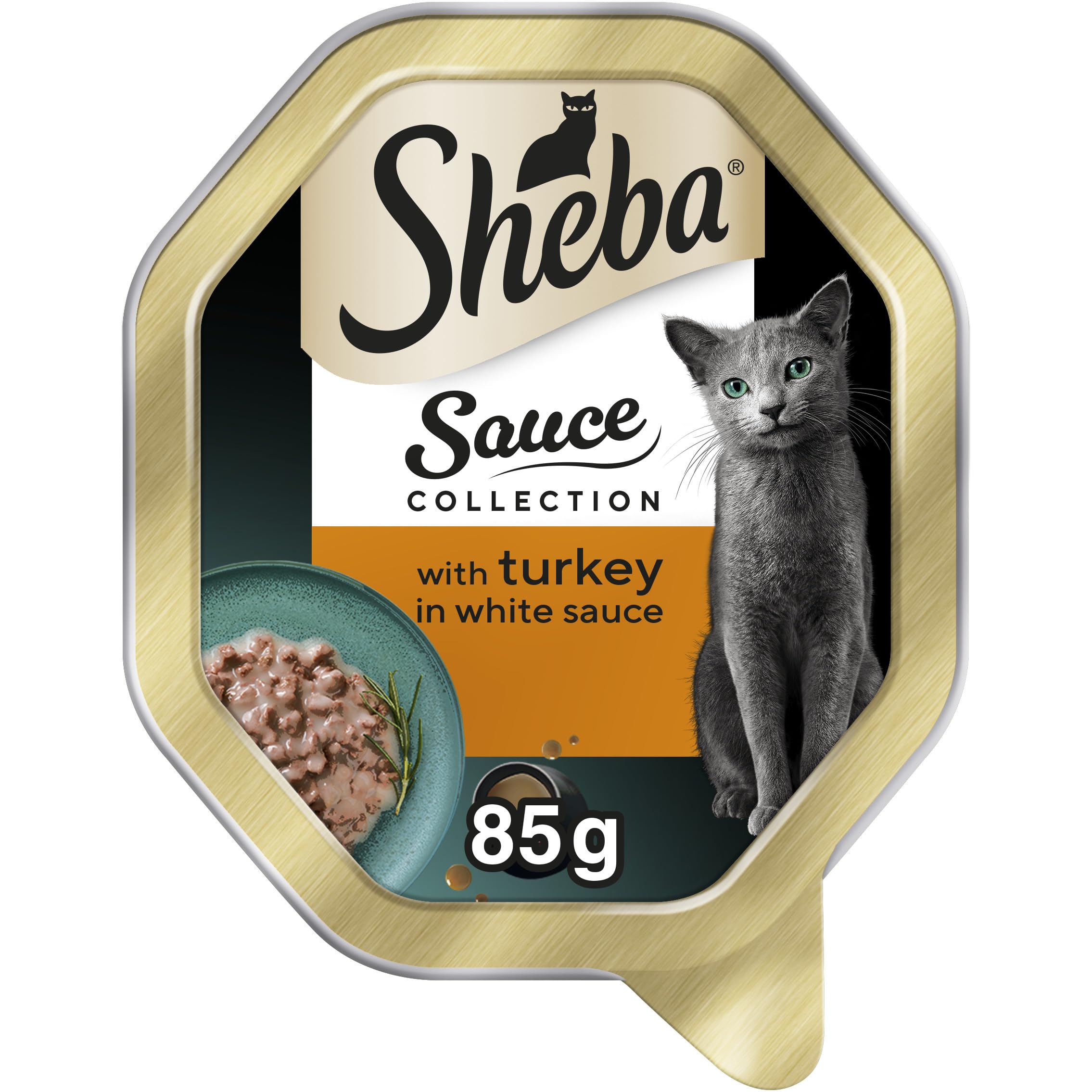 Sheba Fine Recipes Cat Tray with Turkey in Sauce, 85g
