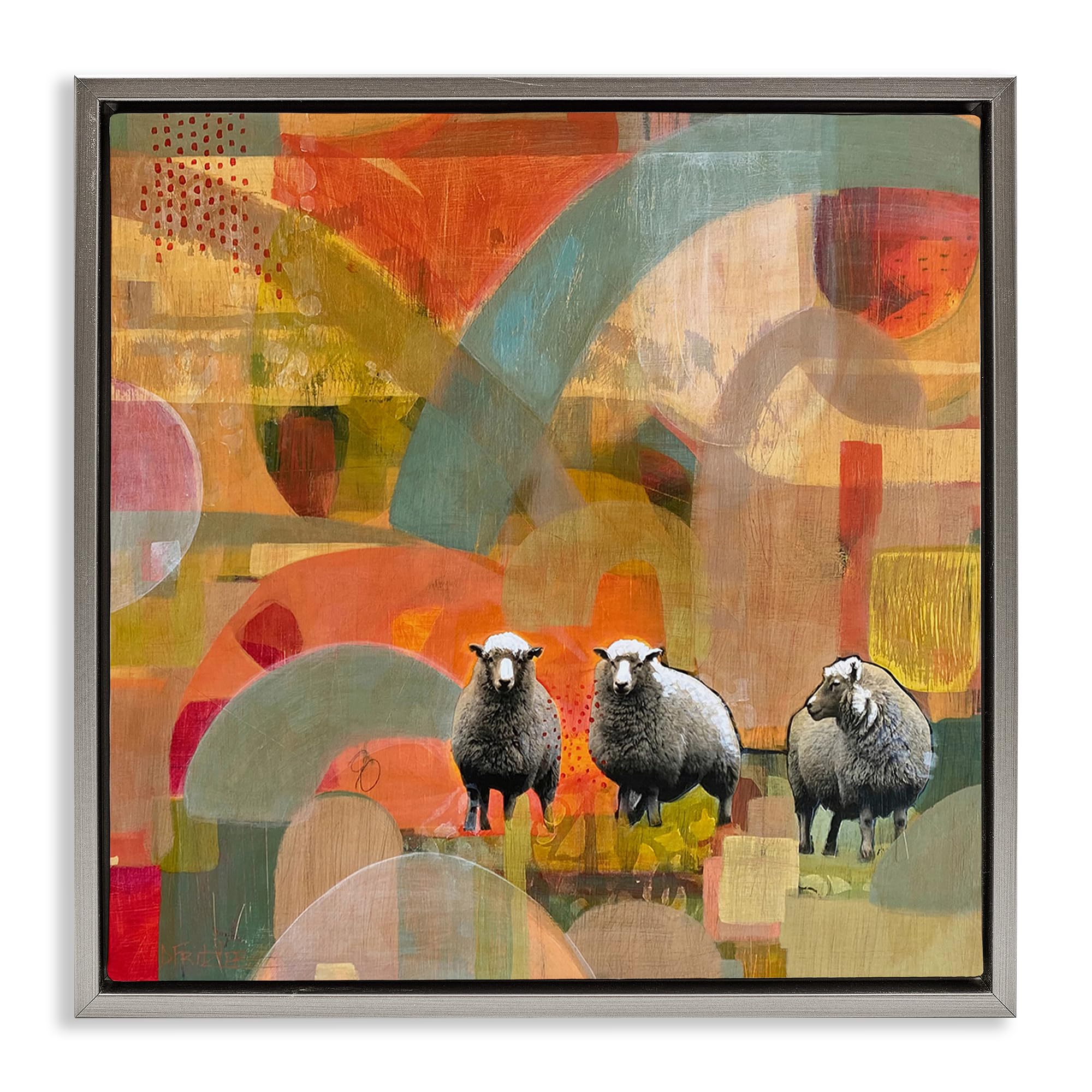 'Counting In My Sheep'| Floating Frame Canvas Art