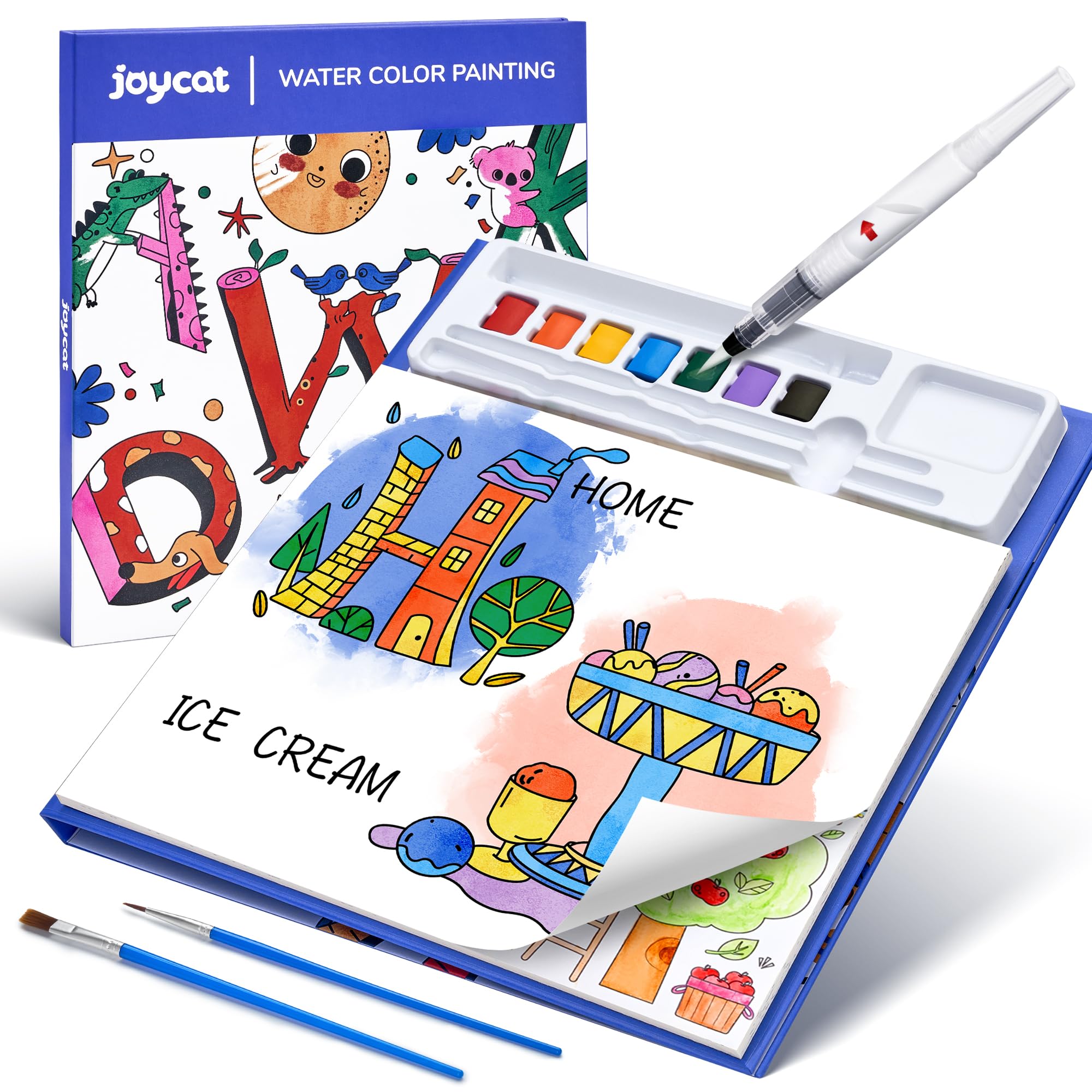 JoyCat Paint with Water Coloring Books for Toddlers, Watercolor Painting Sets for Kids Ages 3-5 4-8, Arts and Crafts Drawing Activities Toy Birthday Gift for Boys Girls (Wisteria Blue)