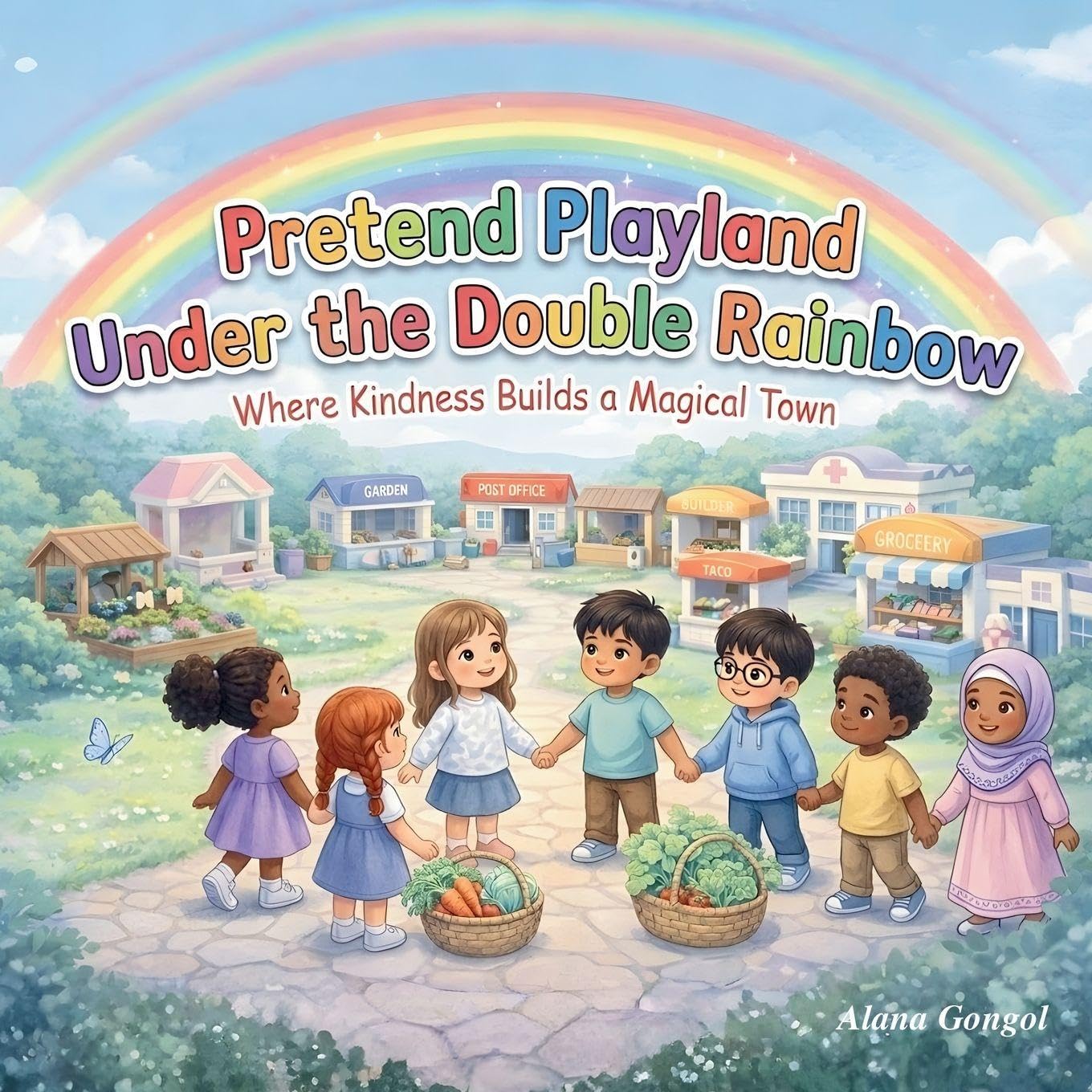 Pretend Playland Under the Double Rainbow: Where Kindness Builds a Magical Town